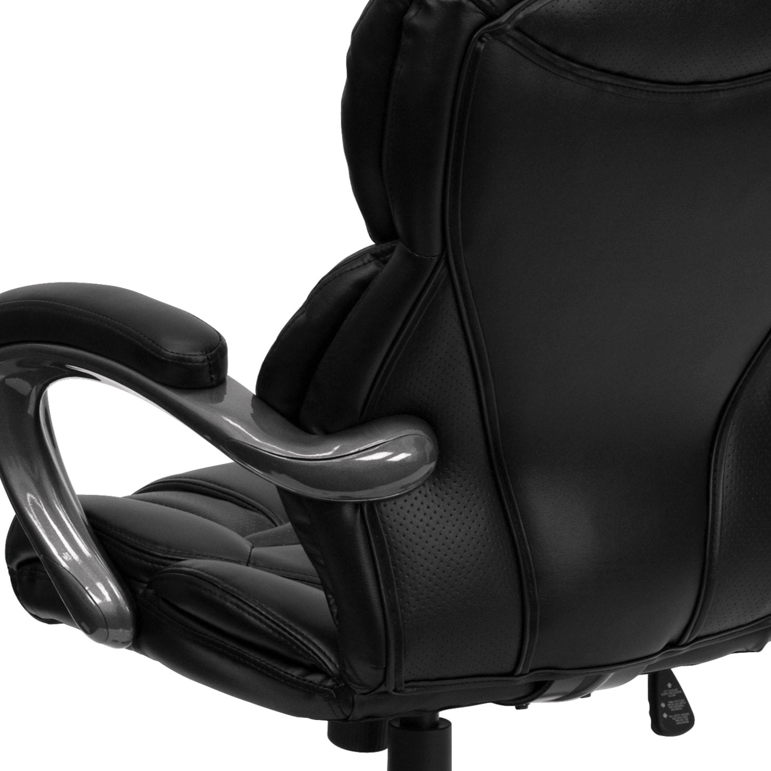 Flash Furniture Ergonomic LeatherSoft™ Faux Leather HighBack Chair BlackTitanium PopularChairscom Flash Furniture Ergonomic LeatherSoft™ Faux Leather High Back Chair BlackTitanium PopularChairscom