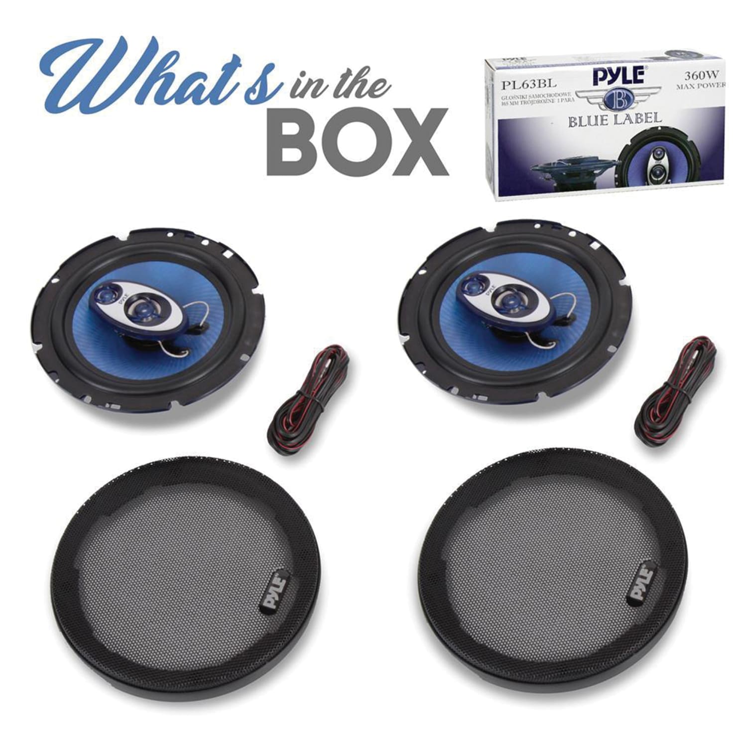 Pyle Blue Label Speakers, 6-1/2in, Blue - Image 3
