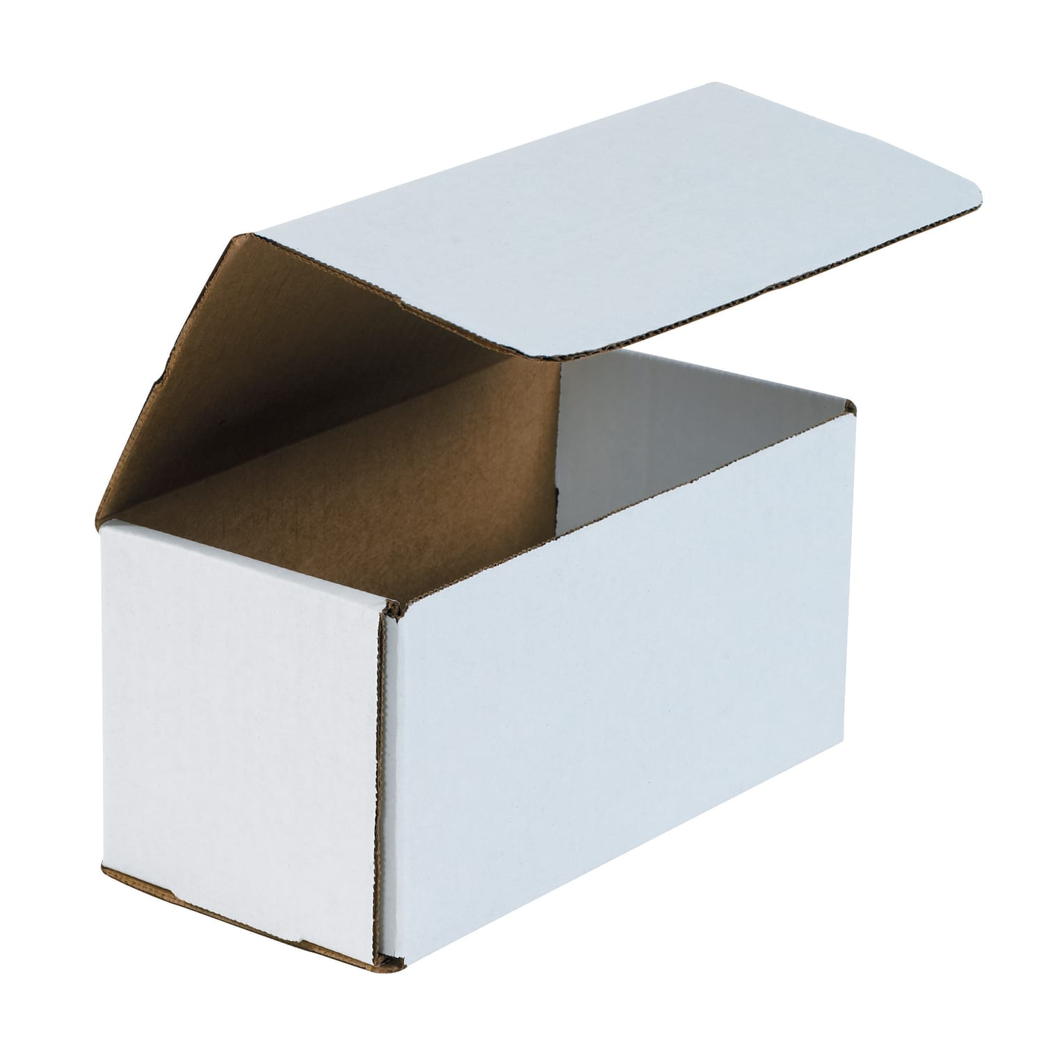 Partners Brand White Corrugated Mailers, 8in x 4in x 4in, Pack Of 50