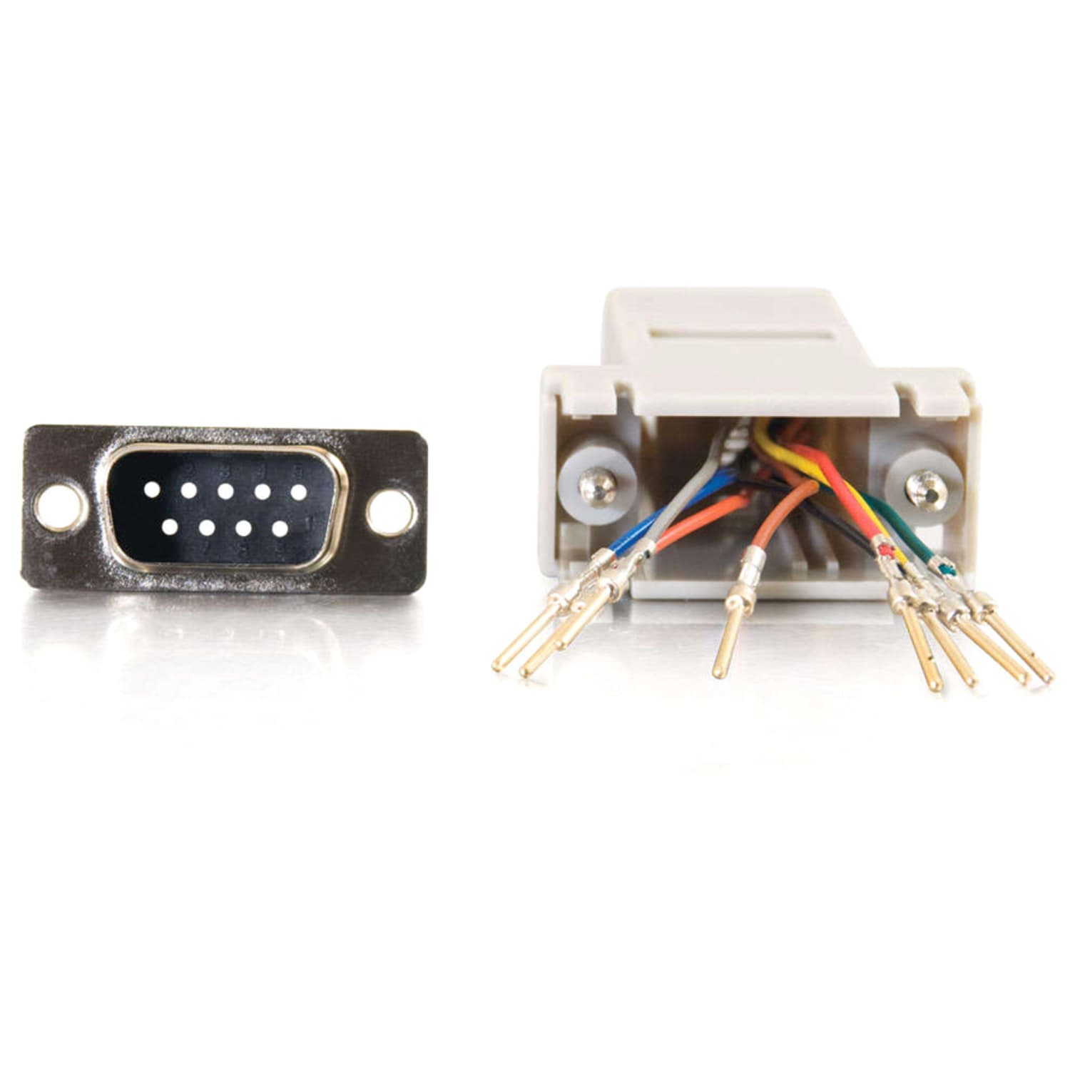 C2G RJ45 to DB9 Male Modular Adapter - Gray - 1 Pack - 1 x RJ-45 Serial - 1 x 9-pin DB-9 Serial Male - Gray - Image 3