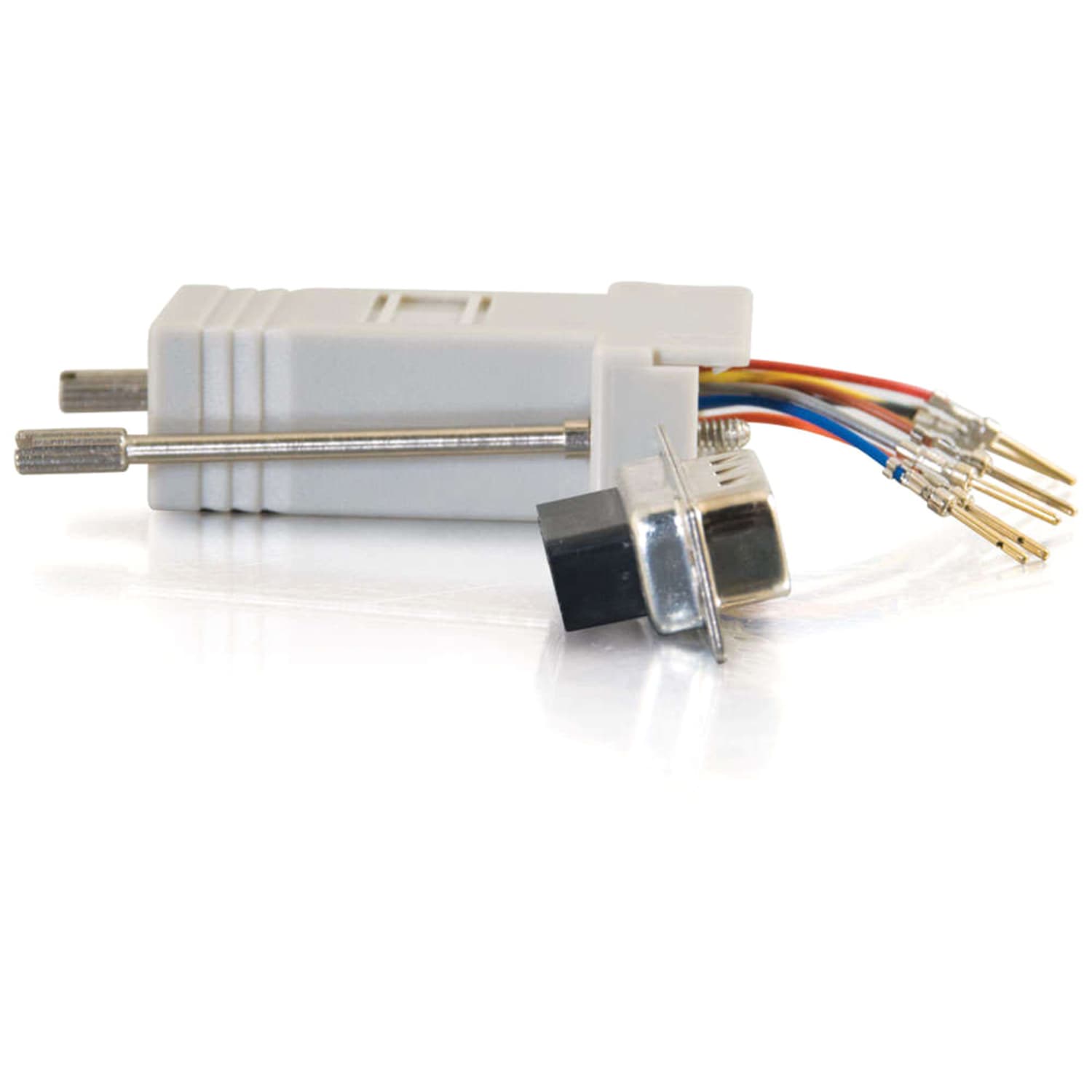 C2G RJ45 to DB9 Male Modular Adapter - Gray - 1 Pack - 1 x RJ-45 Serial - 1 x 9-pin DB-9 Serial Male - Gray - Image 4