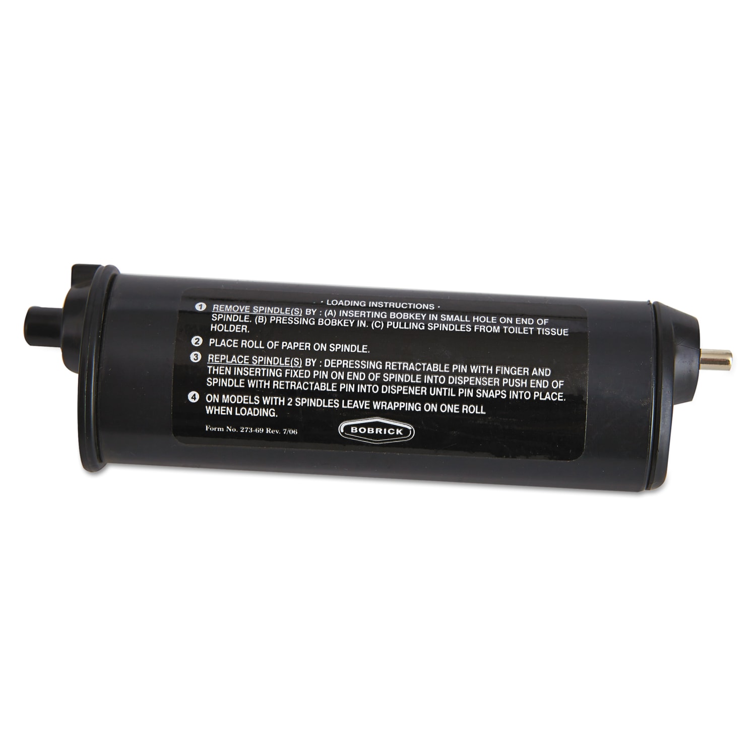 Bobrick Theft-Resistant Spindle For ClassicSeries Toilet Tissue Dispensers, Black - Image 4