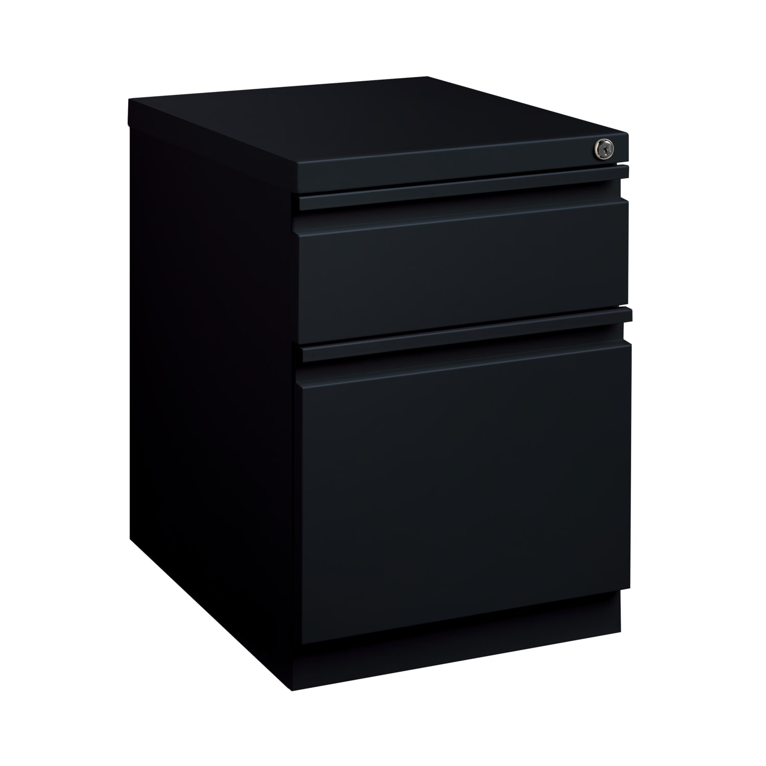WorkPro 19-7/8inD Vertical 2-Drawer Mobile Pedestal File Cabinet, Black