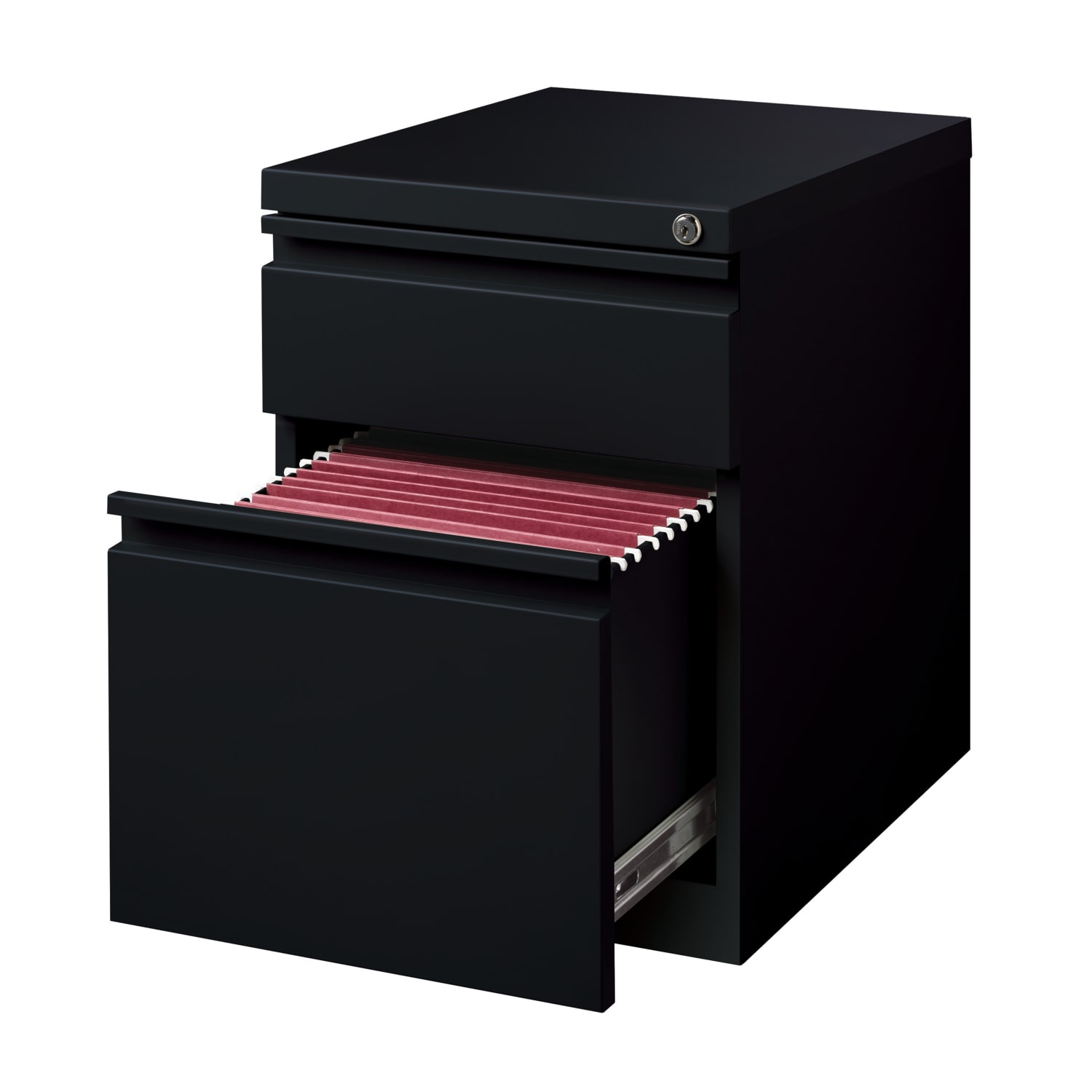 WorkPro 19-7/8inD Vertical 2-Drawer Mobile Pedestal File Cabinet, Black - Image 5