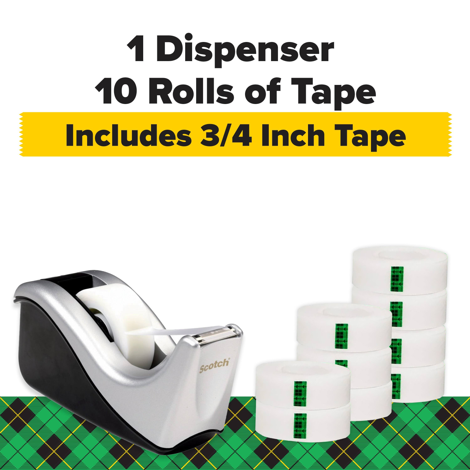 Scotch Magic Tape, Invisible, 10 Tape Rolls with 1 Dispenser, 3/4 in x 1000 in, Home Office Supplies and School Supplies for College and Classrooms - Image 3