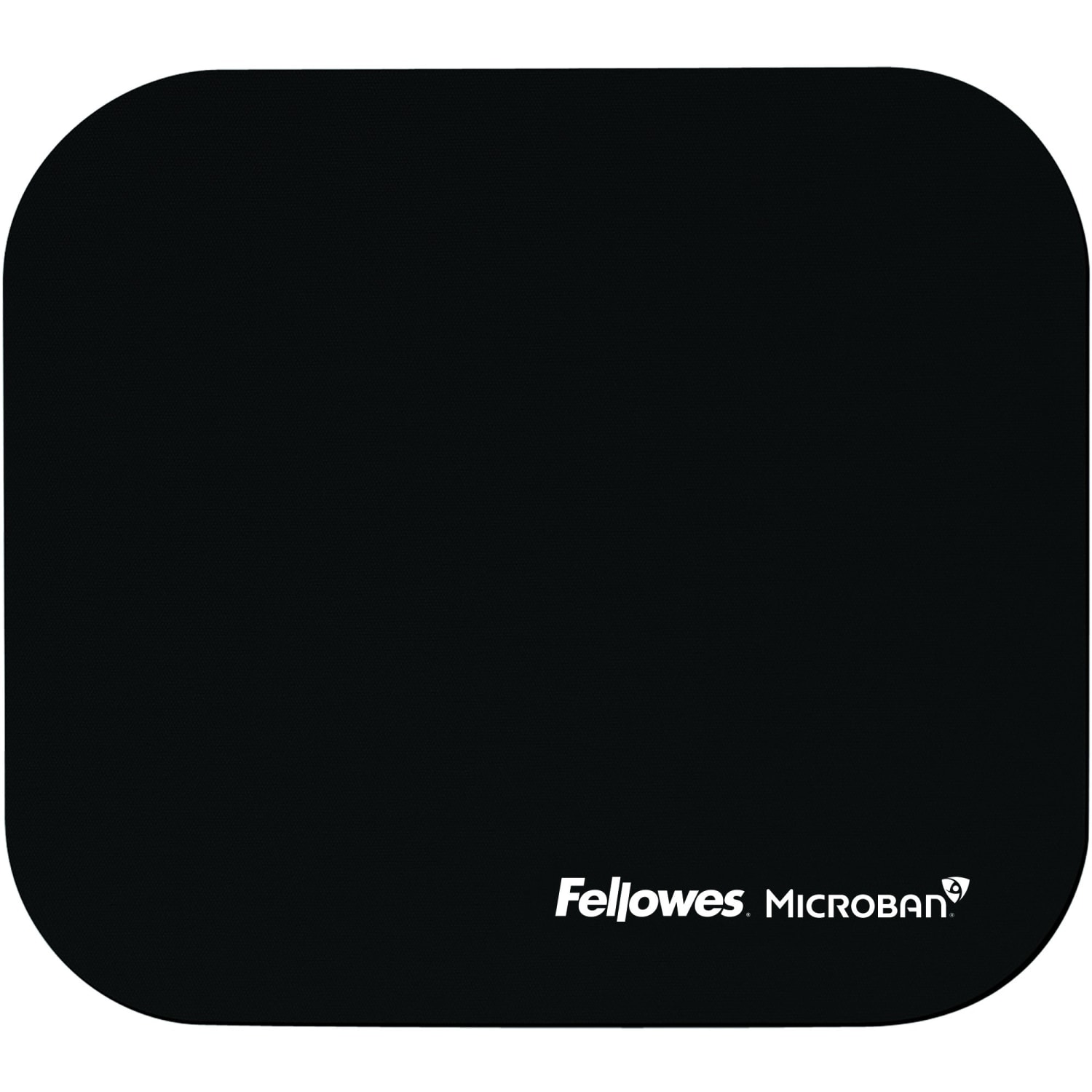 Fellowes Microban Mouse Pad - Black - 8inx9inx0.1in Dimension - Black - Rubber Base, Polyester Surface - 5933901