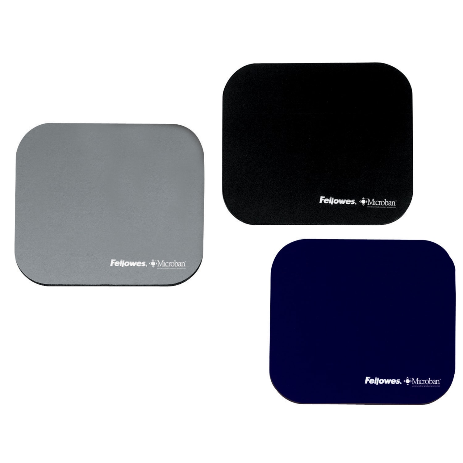 Fellowes Microban Mouse Pad - Black - 8in x 9in x 0.1in Dimension - Black - Rubber Base, Polyester Surface - Tear Resistant, Wear Resistant, Skid Proof - TAA Compliant - Image 3