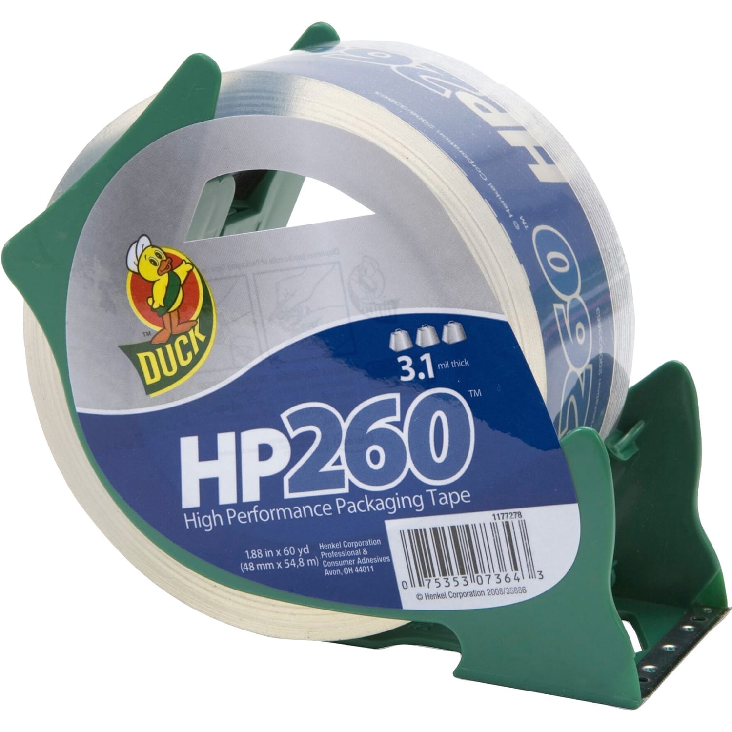 Duck HP260 Packaging Tape, In Dispenser, 2in x 60 Yd., Clear - Image 3