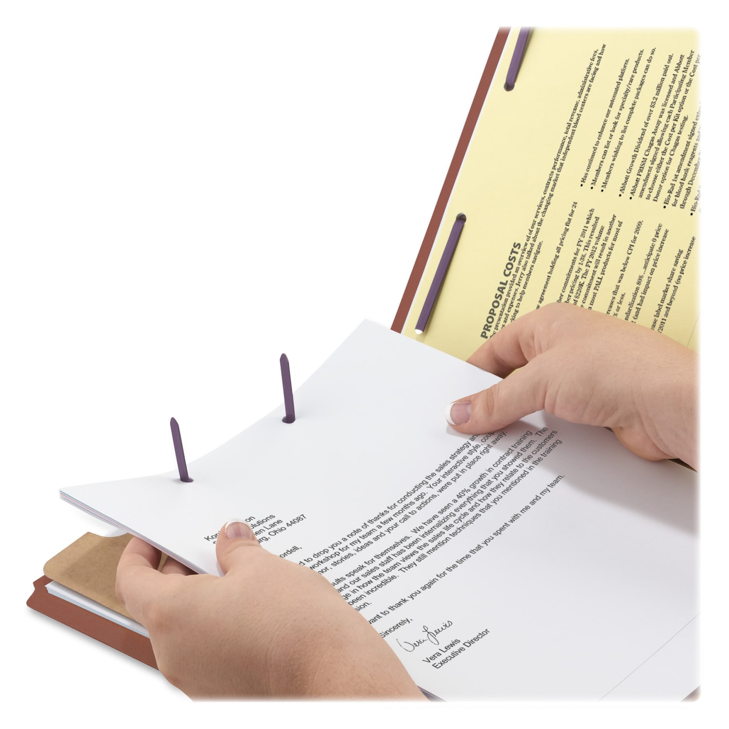 Smead Classification Folders, Pressboard With SafeSHIELD Fasteners, 1 Divider, 2in Expansion, Letter Size, 100% Recycled, Red, Box Of 10 - Image 5