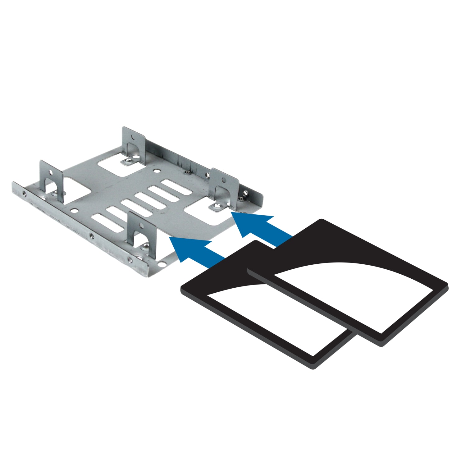 StarTech.com Dual 2.5in to 3.5in HDD Bracket for SATA Hard Drives - 2 Drive 2.5in to 3.5in Bracket for Mounting Bay - Image 6