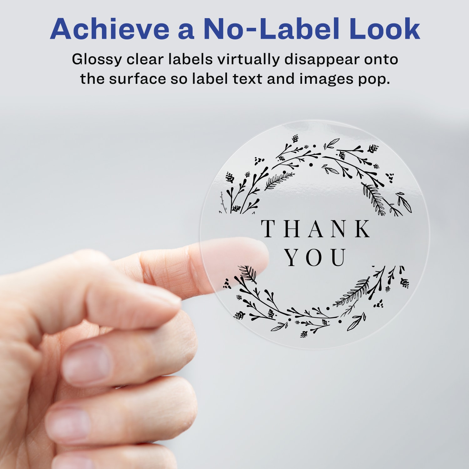 Avery Glossy Clear Print-to-the-Edge Easy Peel Labels With Sure Feed Technology, 4222, Round, 3/4in Diameter, Clear, Pack Of 400 - Image 3