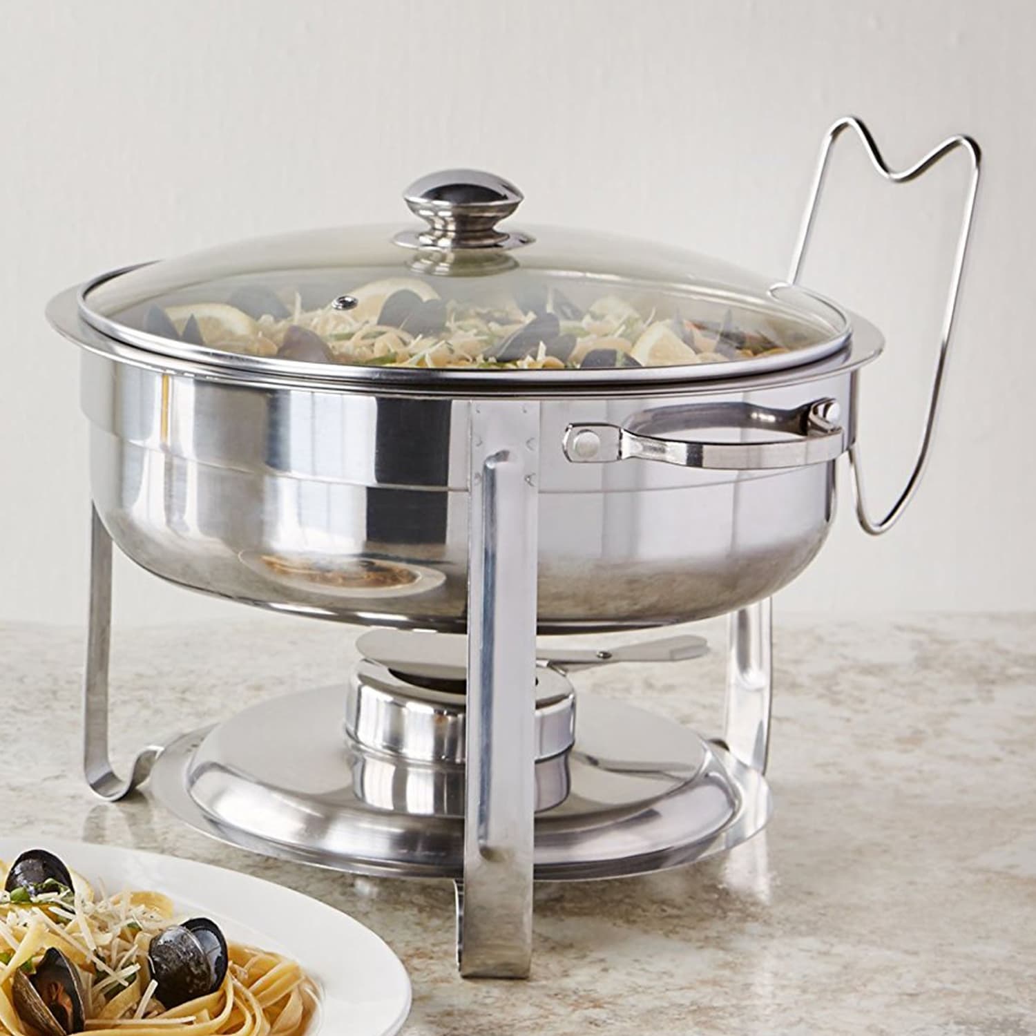Gibson Home Langston 4-Piece Chafing Dish Set, Silver - Image 3