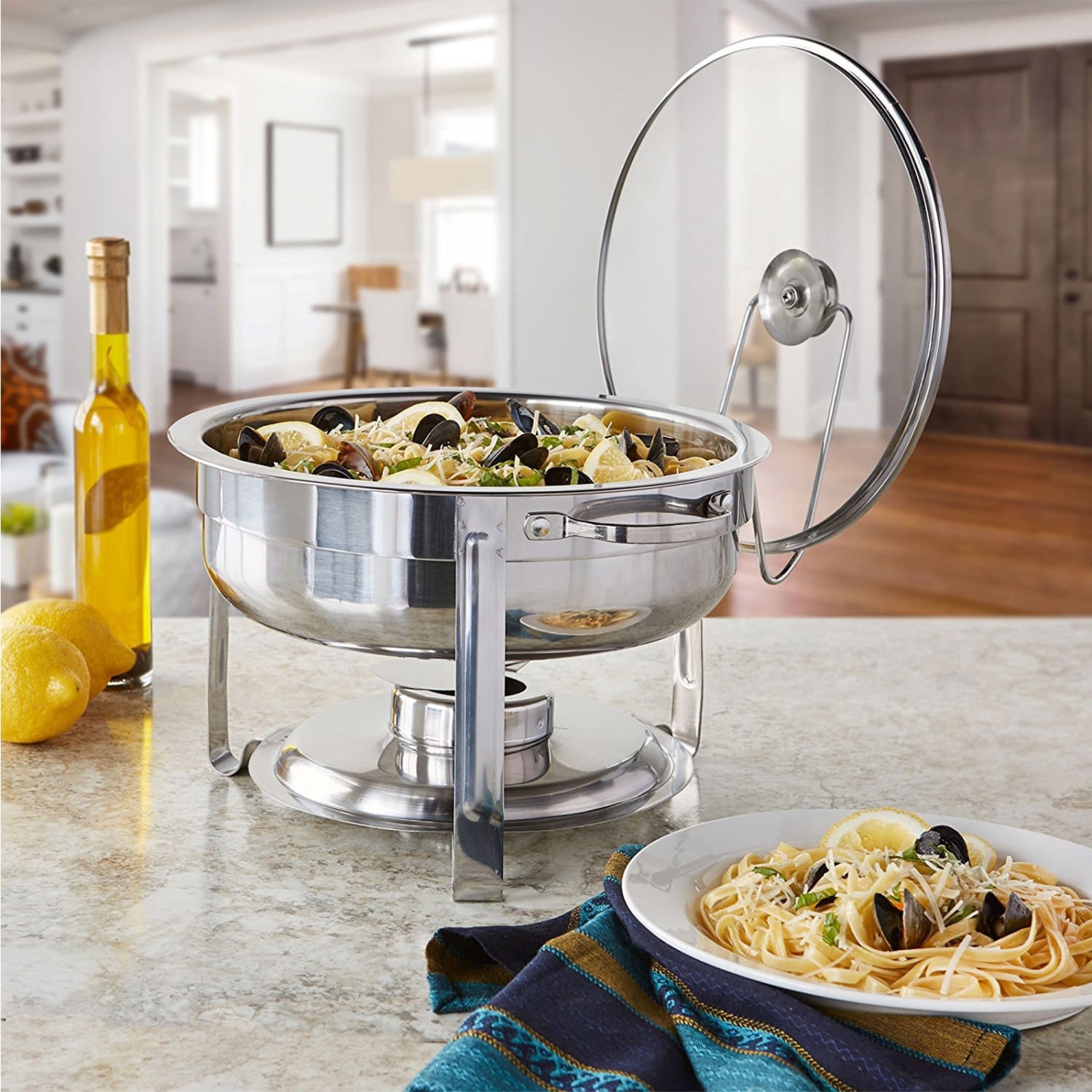 Gibson Home Langston 4-Piece Chafing Dish Set, Silver - Image 6