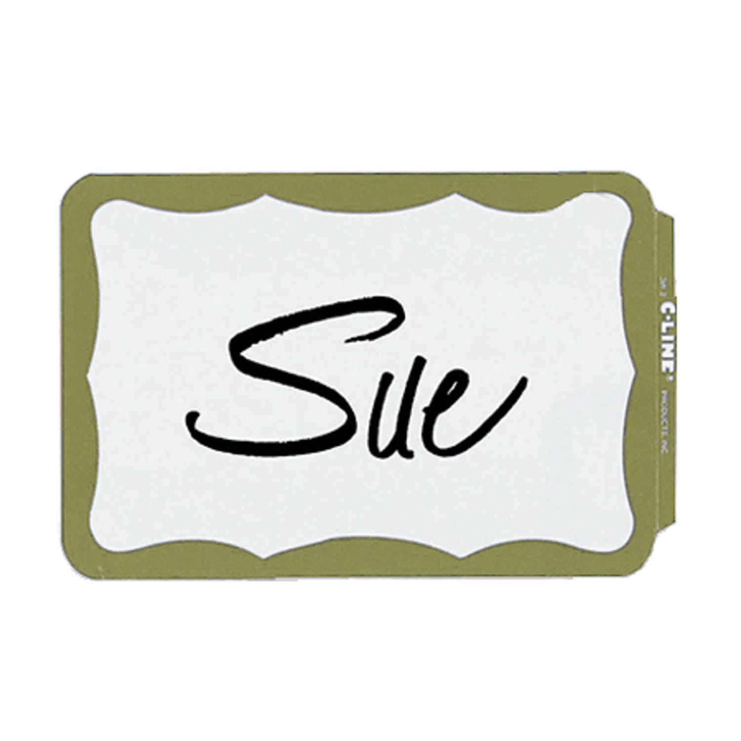 Maco Name Badges, Gold Border, Pack Of 100