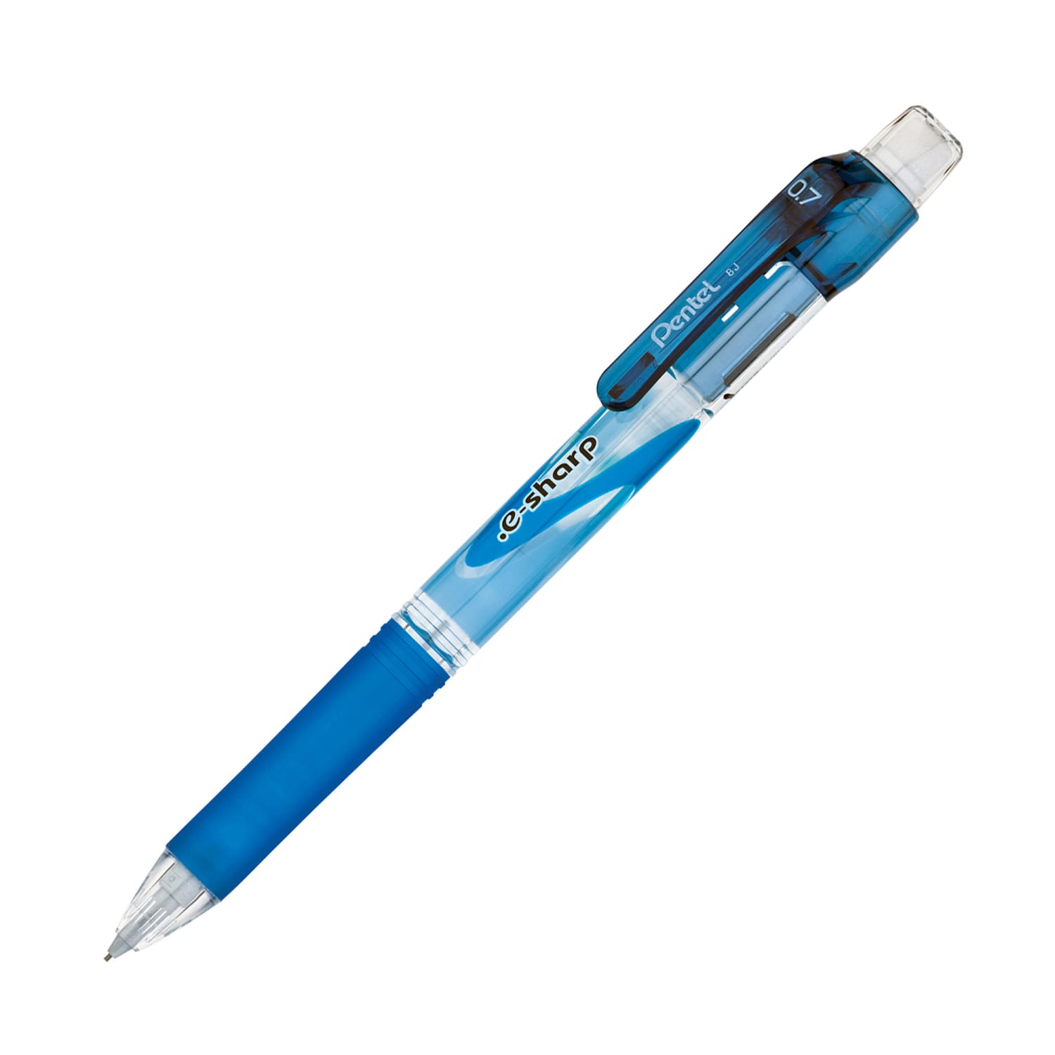 Pentel e-Sharp Mechanical Pencil, 0.7mm, #2 Lead, 72% Recycled, Blue Barrel, Pack Of 12 - Image 3