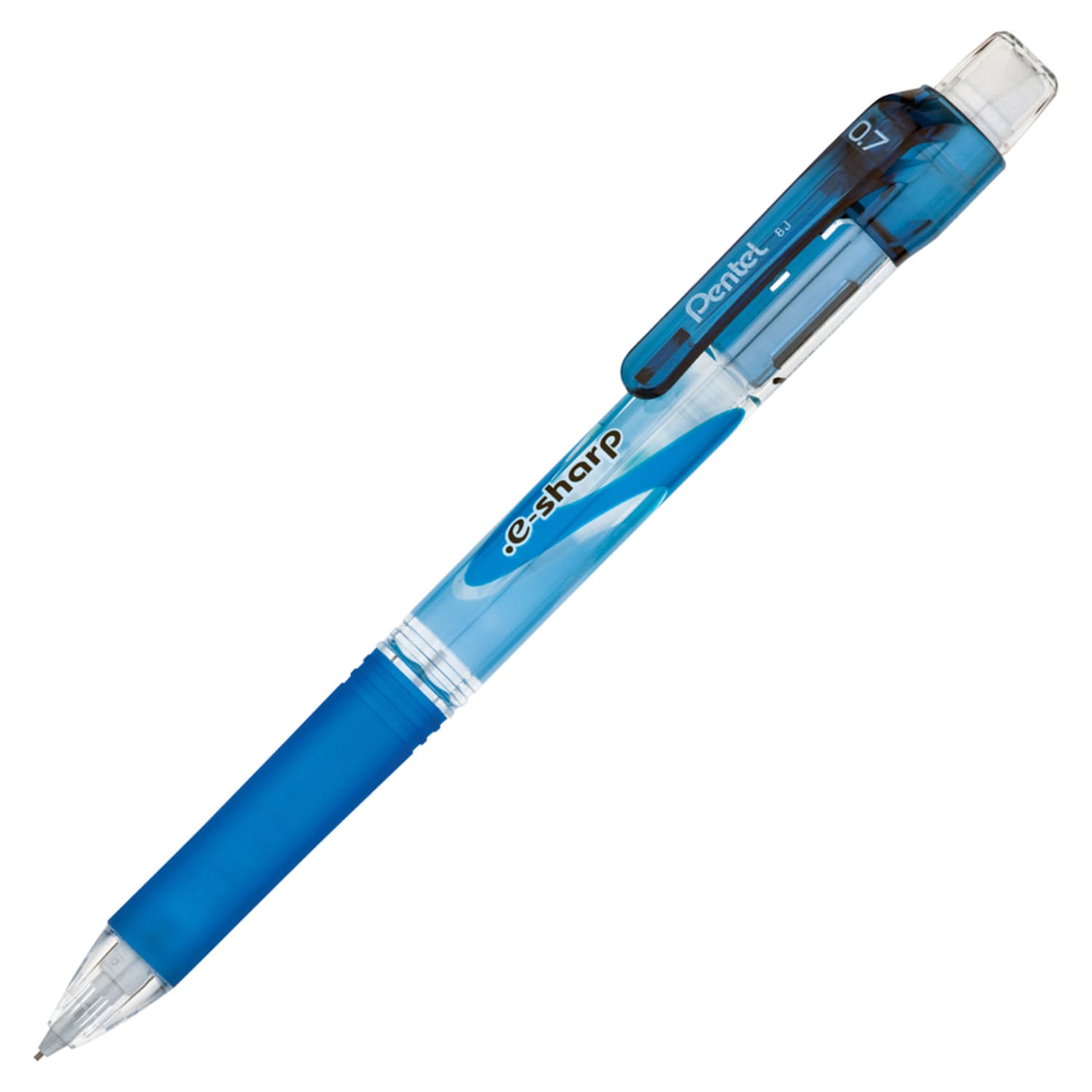 Pentel e-Sharp Mechanical Pencil, 0.7mm, #2 Lead, 72% Recycled, Blue Barrel, Pack Of 12 - Image 6
