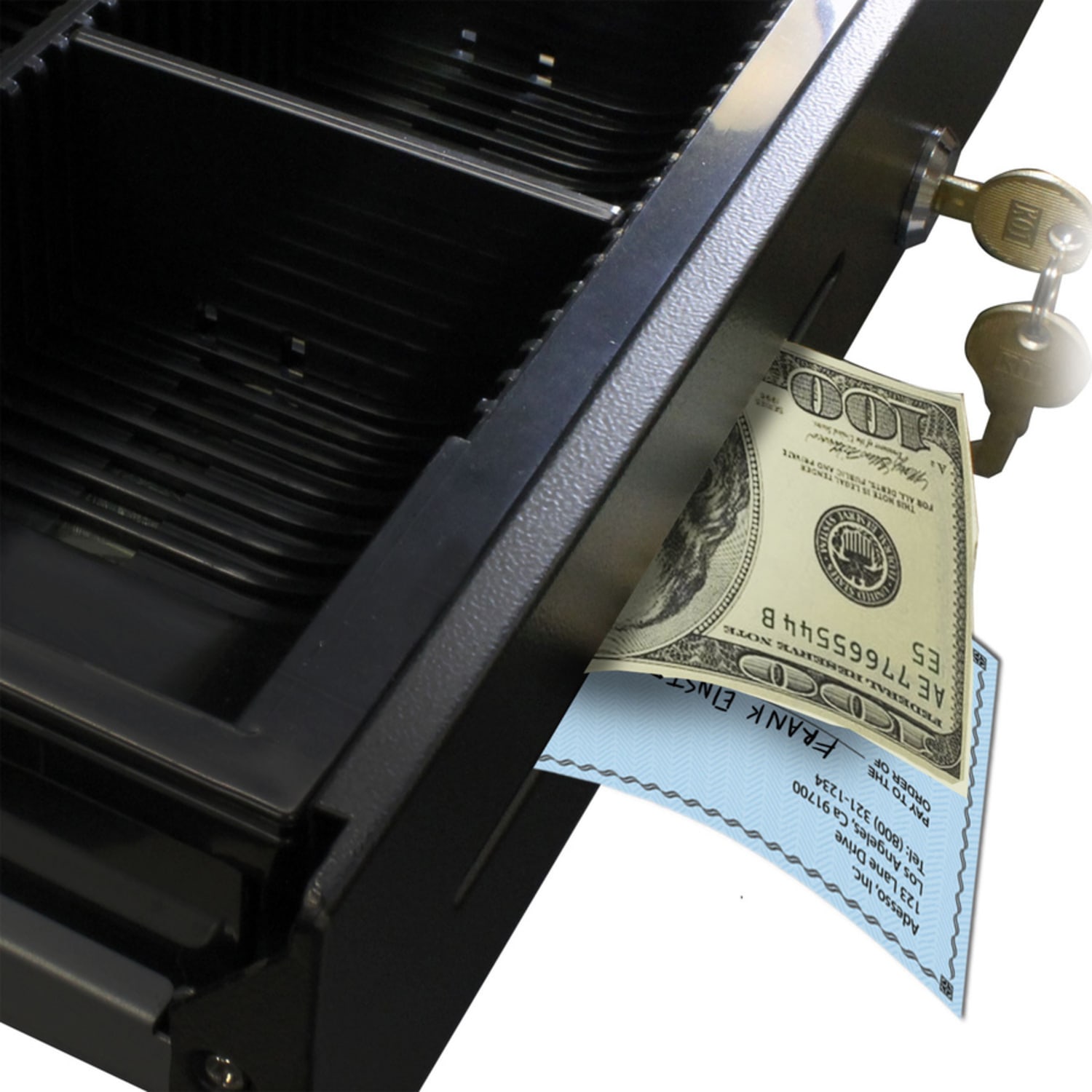 Adesso 16in POS Cash Drawer Tray - 5 Bill/5 Coin Compartment(s) - Image 5