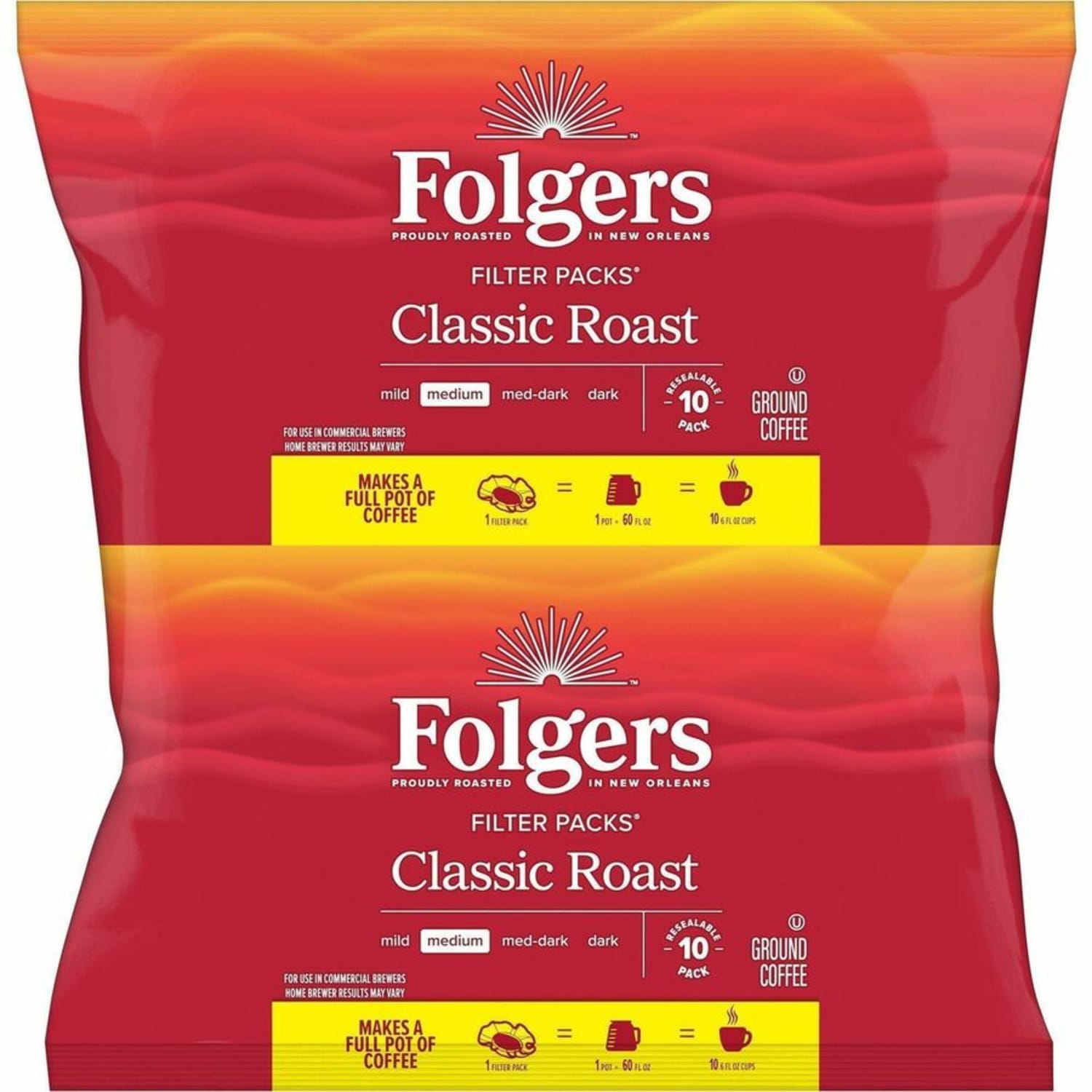 Folgers Classic Roast Coffee Filter Packs, 0.9 Oz, Box Of 160 Packs - Image 6