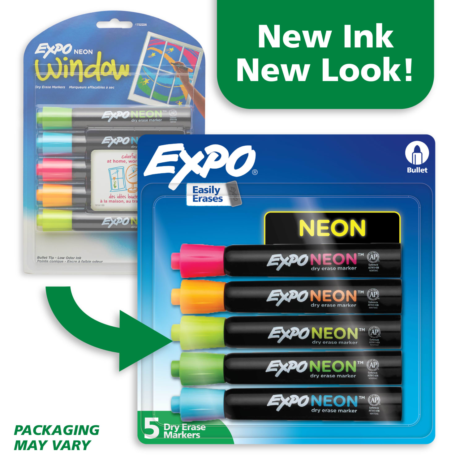 EXPO Neon Dry-Erase Markers, Assorted, Pack Of 5 - Image 3