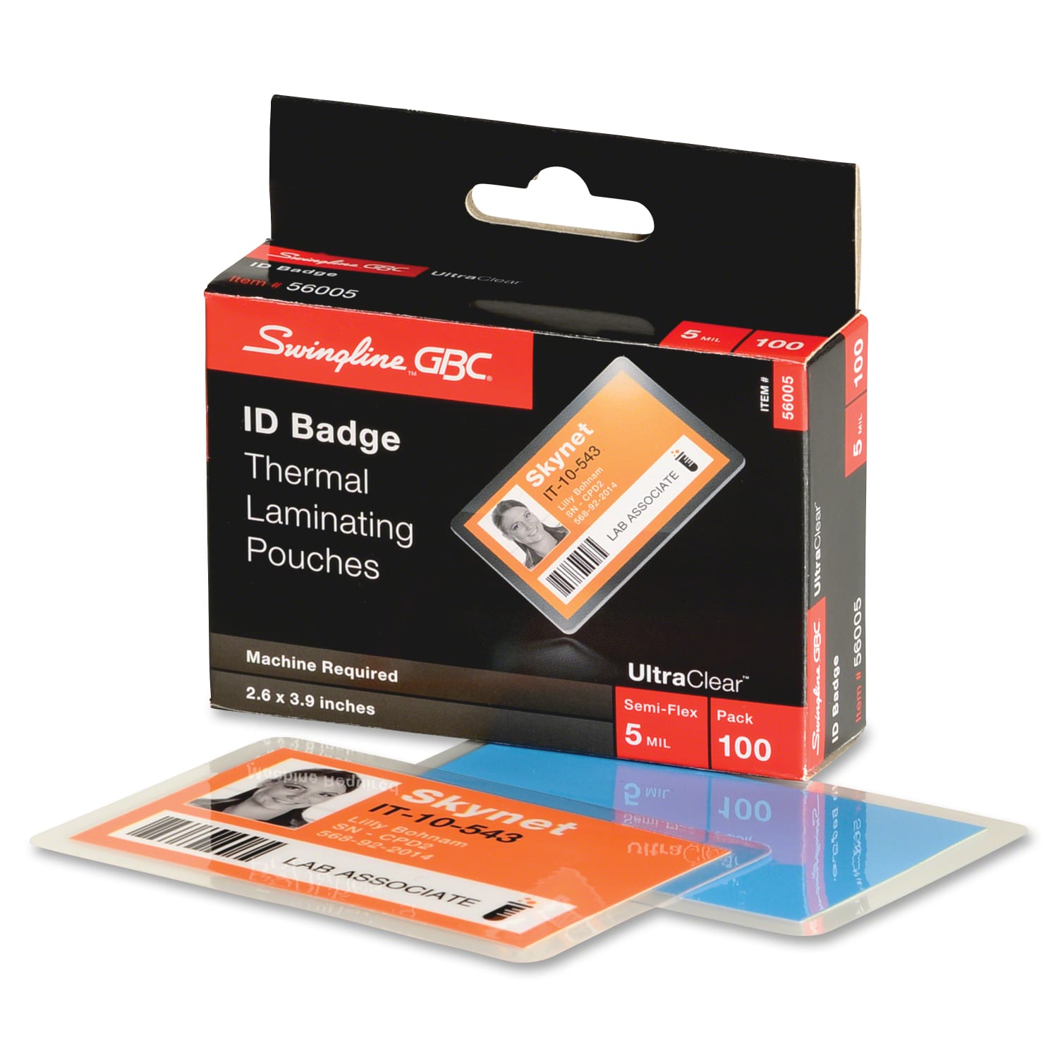 GBC UltraClear Thermal Laminating Pouches - Sheet Size Supported: Government - Laminating Pouch/Sheet Size: 2.63in Width x 3.88in Length x 5 mil Thickness - Glossy - for Document, Photo, ID Card - Flexible, Wear Resistant, Tear Resistant - Clear - Image 5