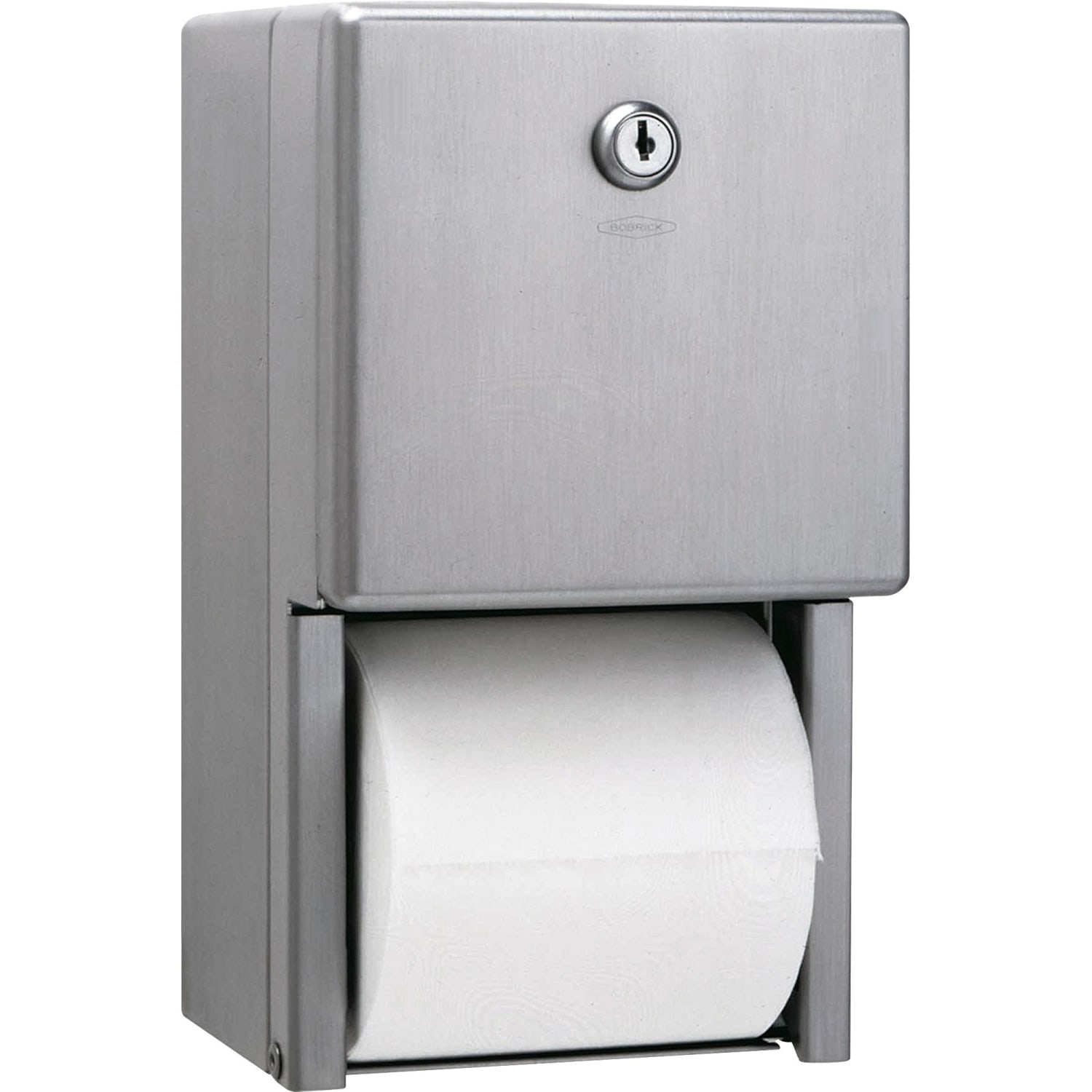 Bobrick 2-Roll Toilet Tissue Dispenser, 6 1/8in x 6in x 11in, Stainless Steel - Image 3