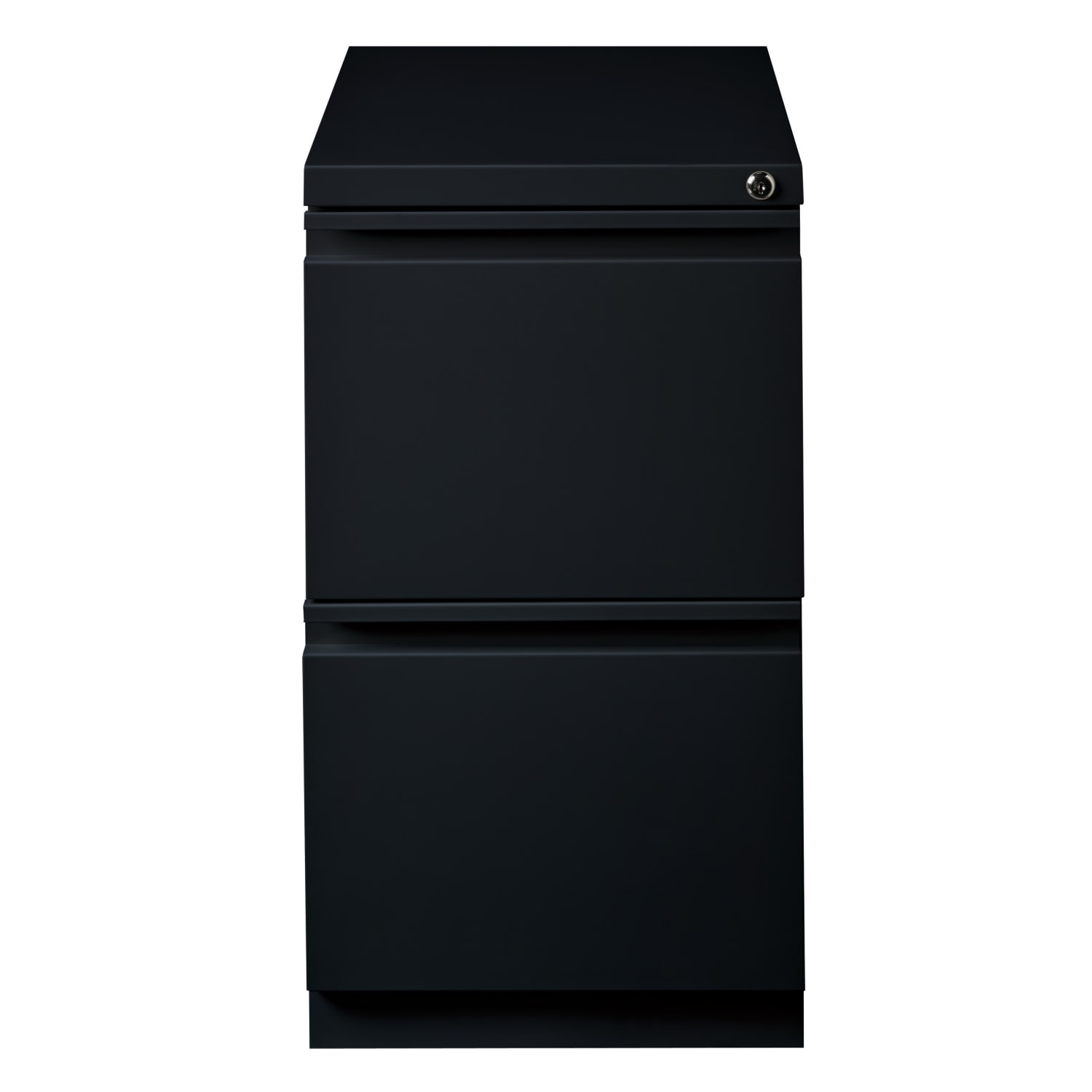 WorkPro 20inD Vertical 2-Drawer Letter-Size Mobile Pedestal File, Metal, Black - Image 3