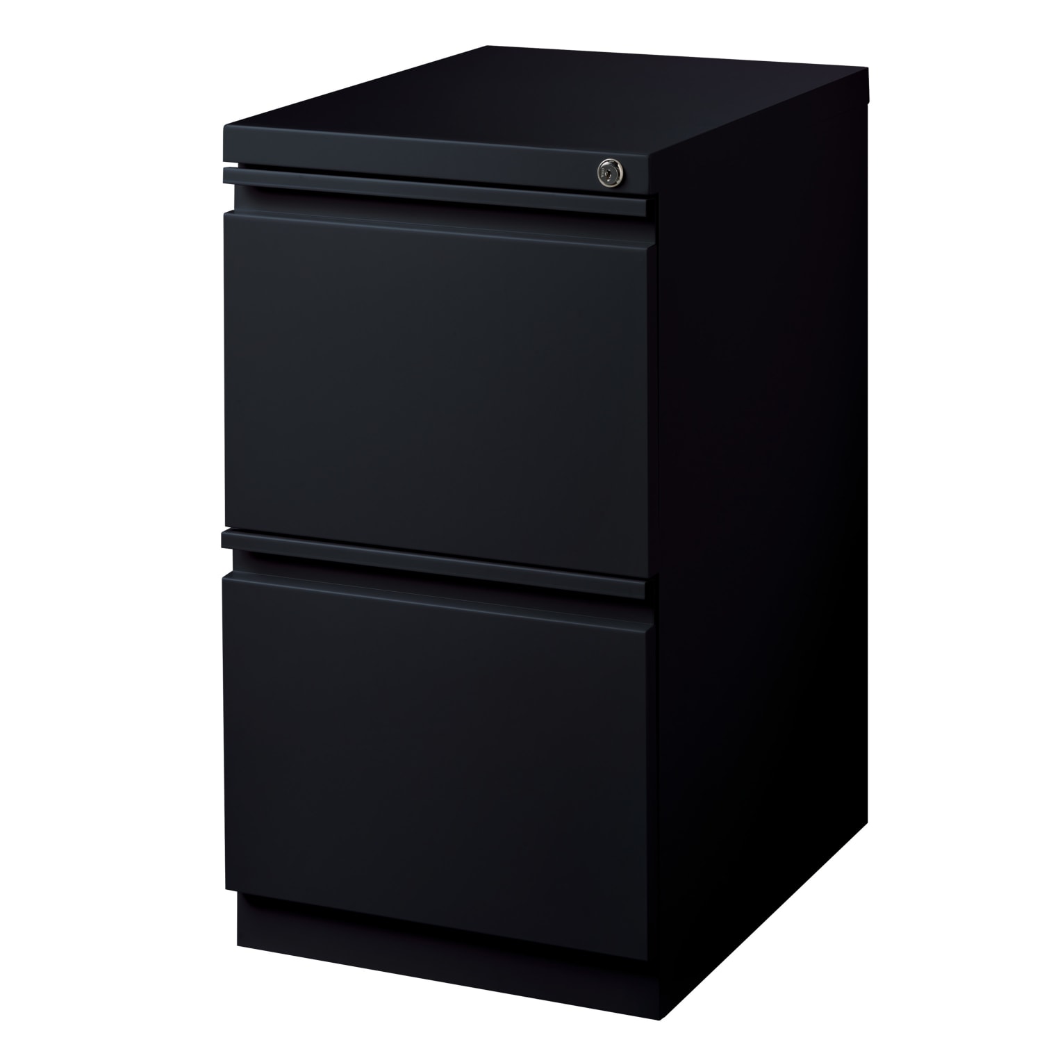 WorkPro 20inD Vertical 2-Drawer Letter-Size Mobile Pedestal File, Metal, Black - Image 4