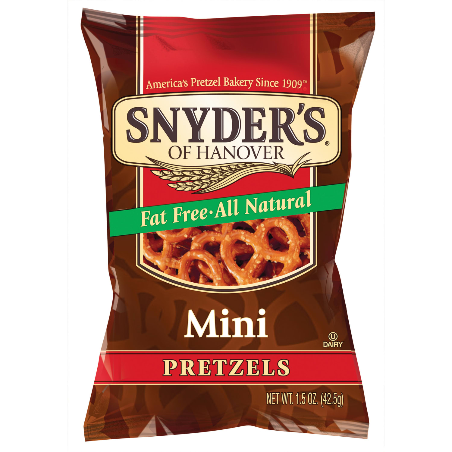 Snyders Fat-Free All-Natural Mini Pretzels, 1.5 Oz, Pack Of 48 - Image 3