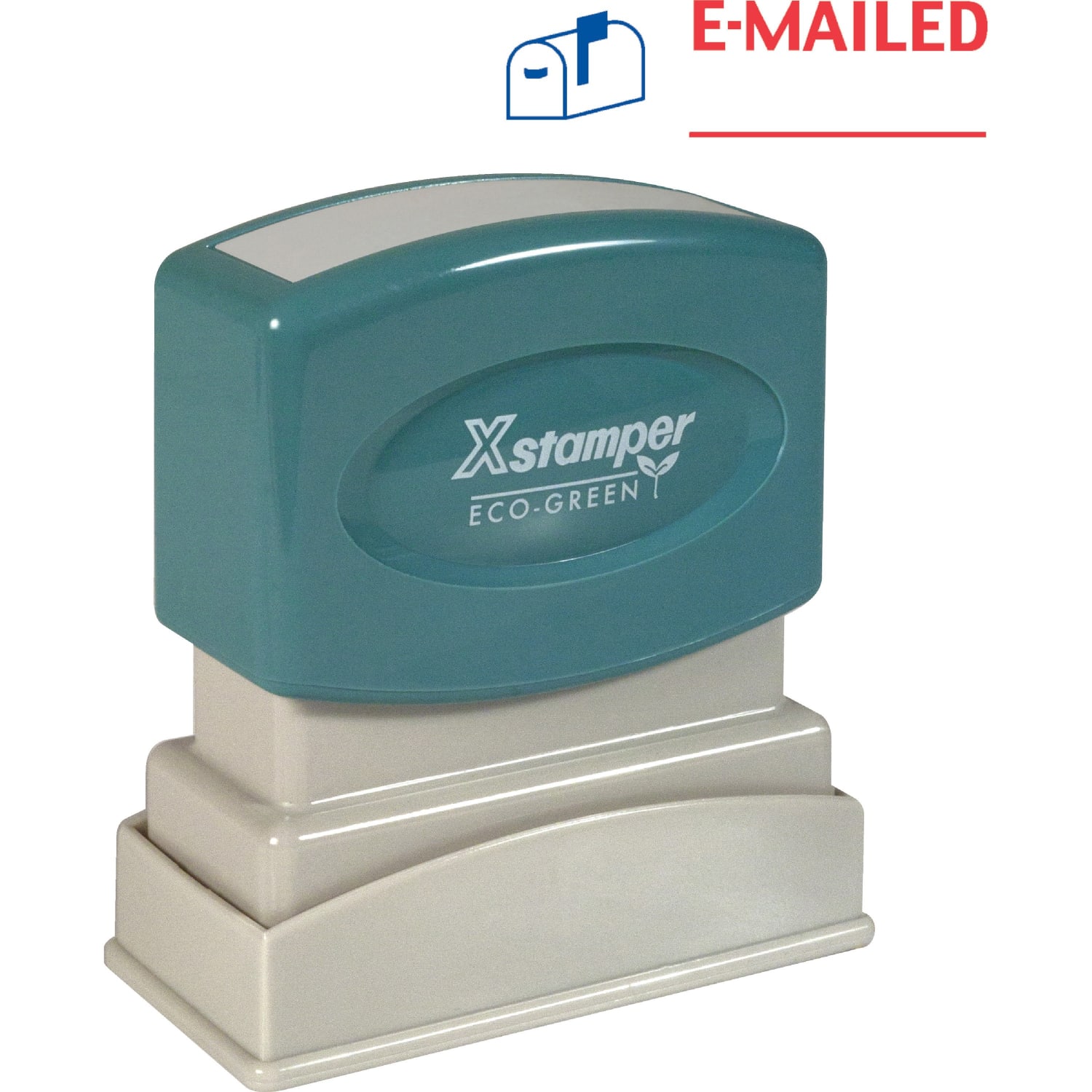 Xstamper Pre-Inked, Re-Inkable Two-Color Title Stamp, "E-Mailed" - Image 3