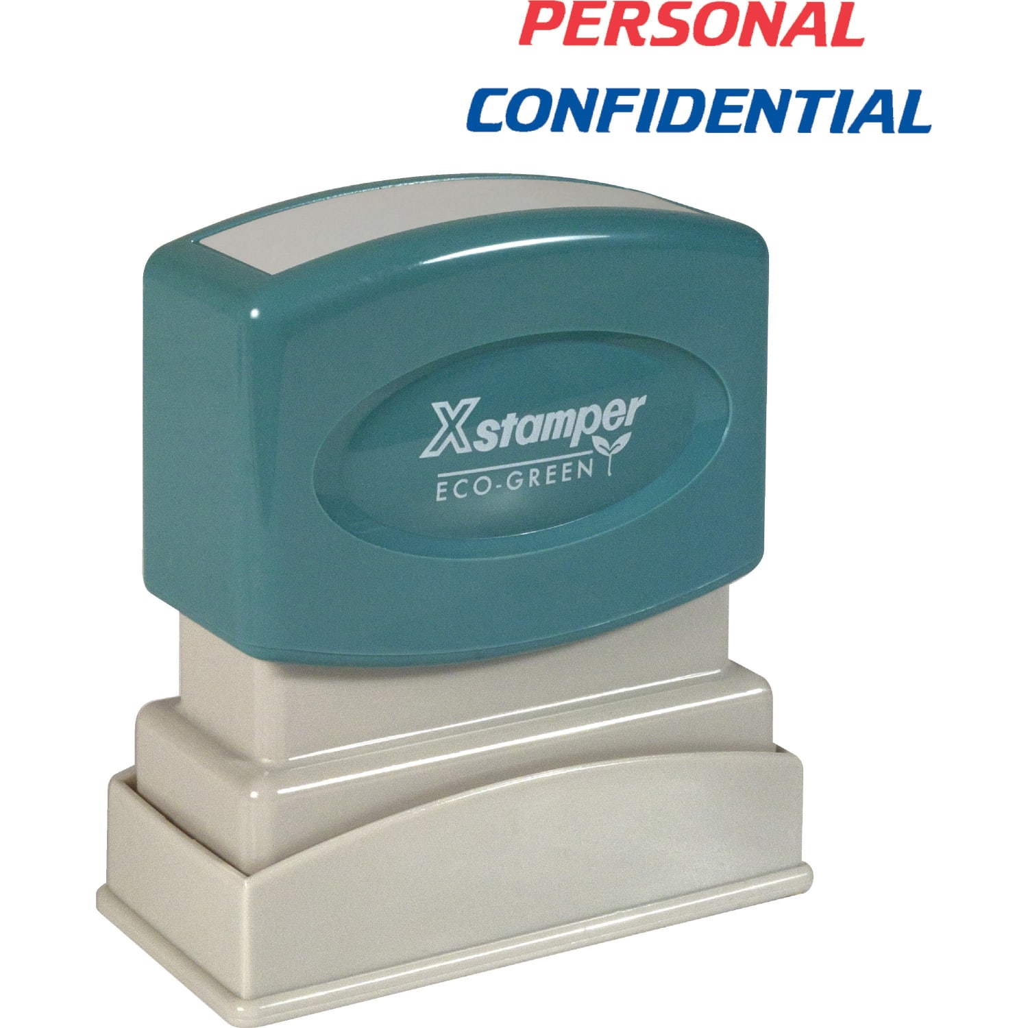 Xstamper Pre-Inked, Re-Inkable Two-Color Title Stamp, "Personal/Confidential" - Image 4