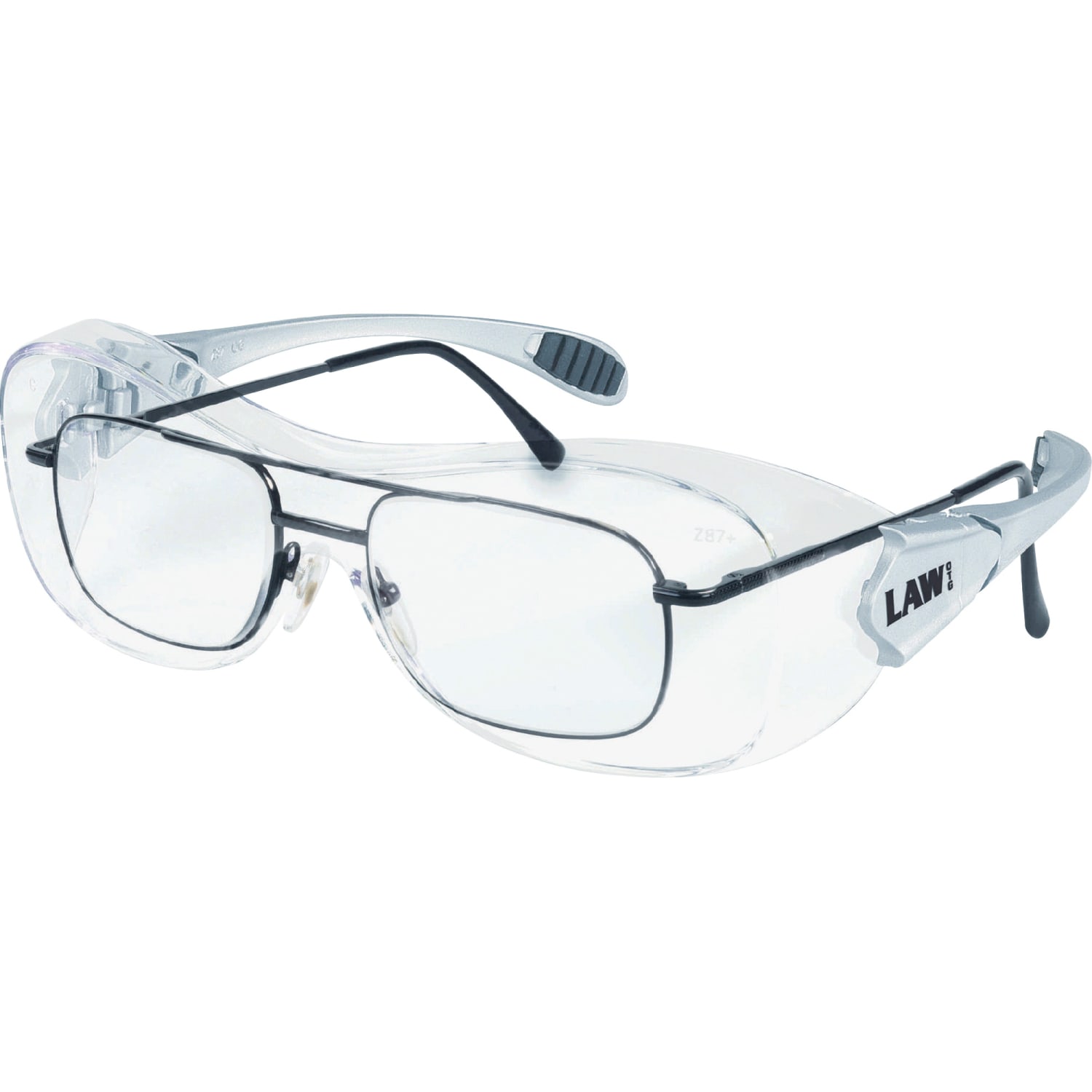 Crews Law Over-The-Glasses Safety Glasses, Gray Frames, Clear Antifog Lenses - Image 4