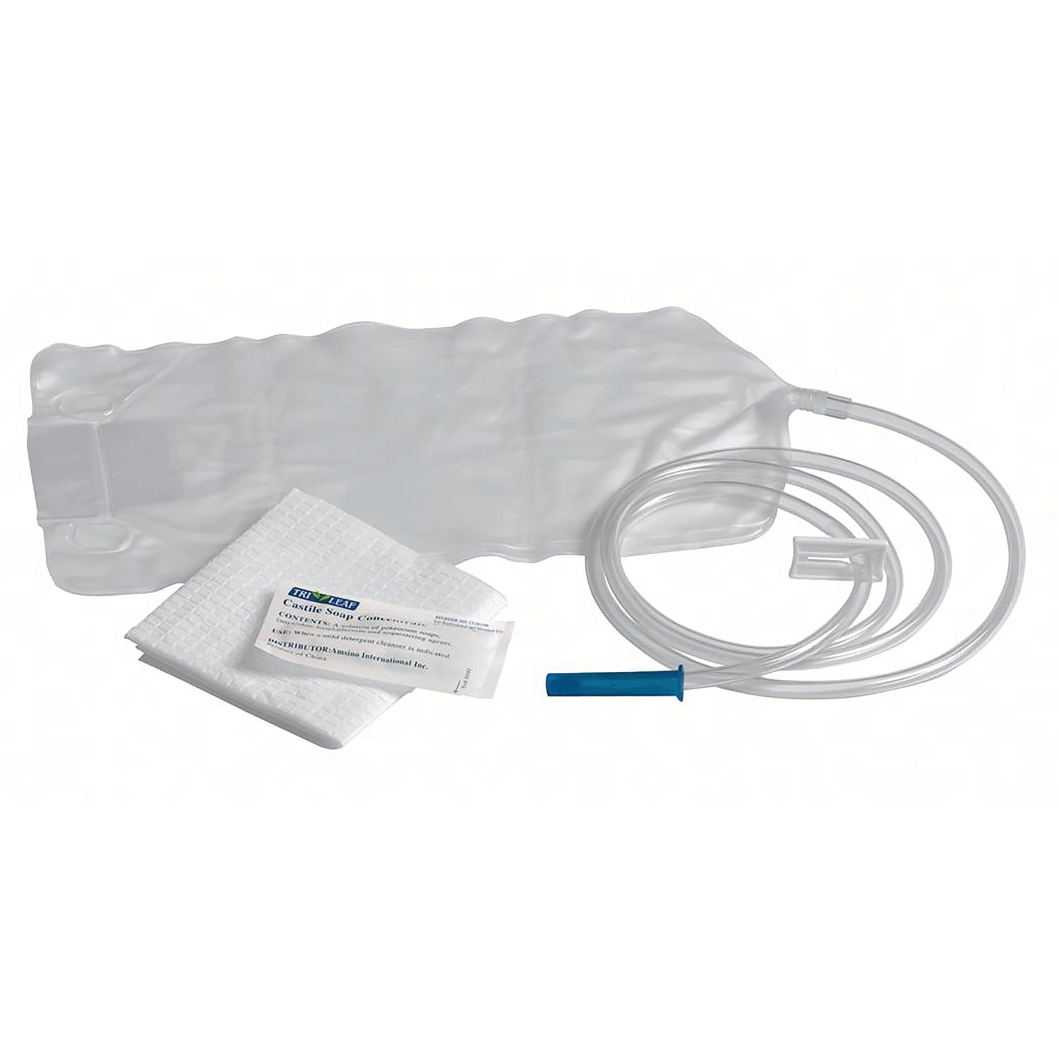 Medline Enema Poly Bag Sets, 1,500 cc Capacity, Clear, Case Of 48 Bags