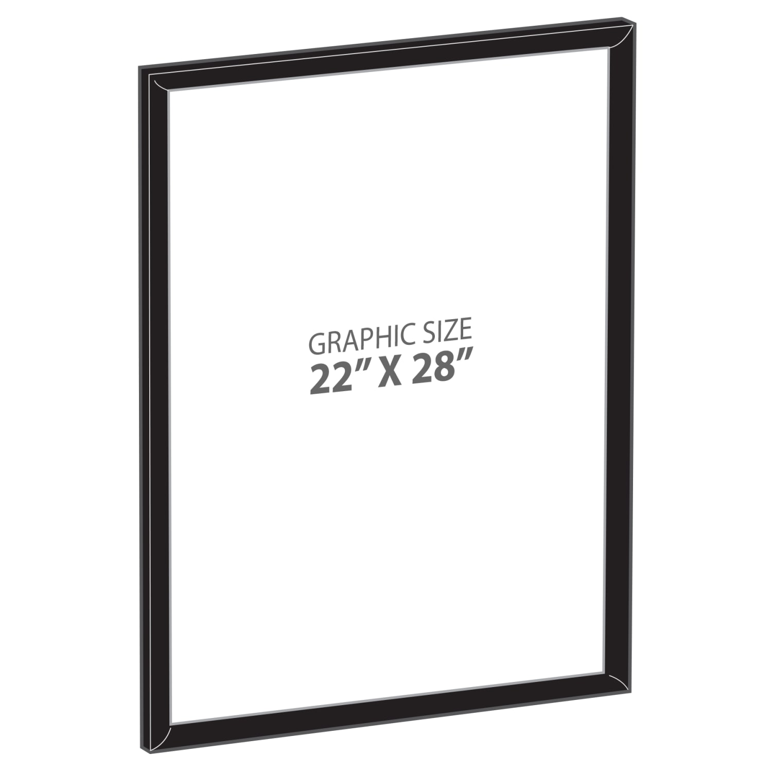 Azar Displays Wall Snap Poster Frame Plastic Vertical/Horizontal Sign Holder, 28inH x 22inW x 3/4inD, Black - Image 3