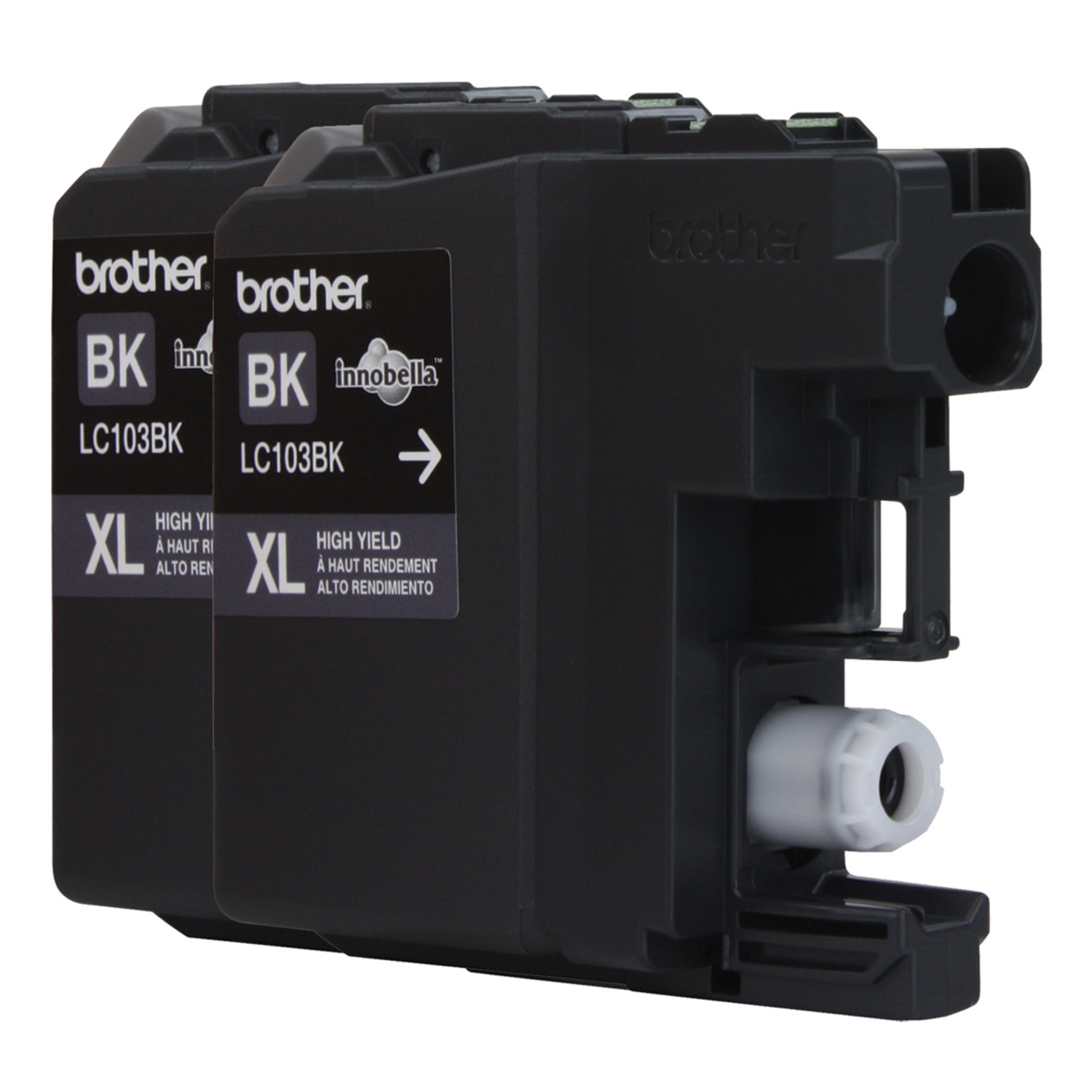Brother LC103 Black High-Yield Ink Cartridges, Pack Of 2, LC1032PKS - Image 4
