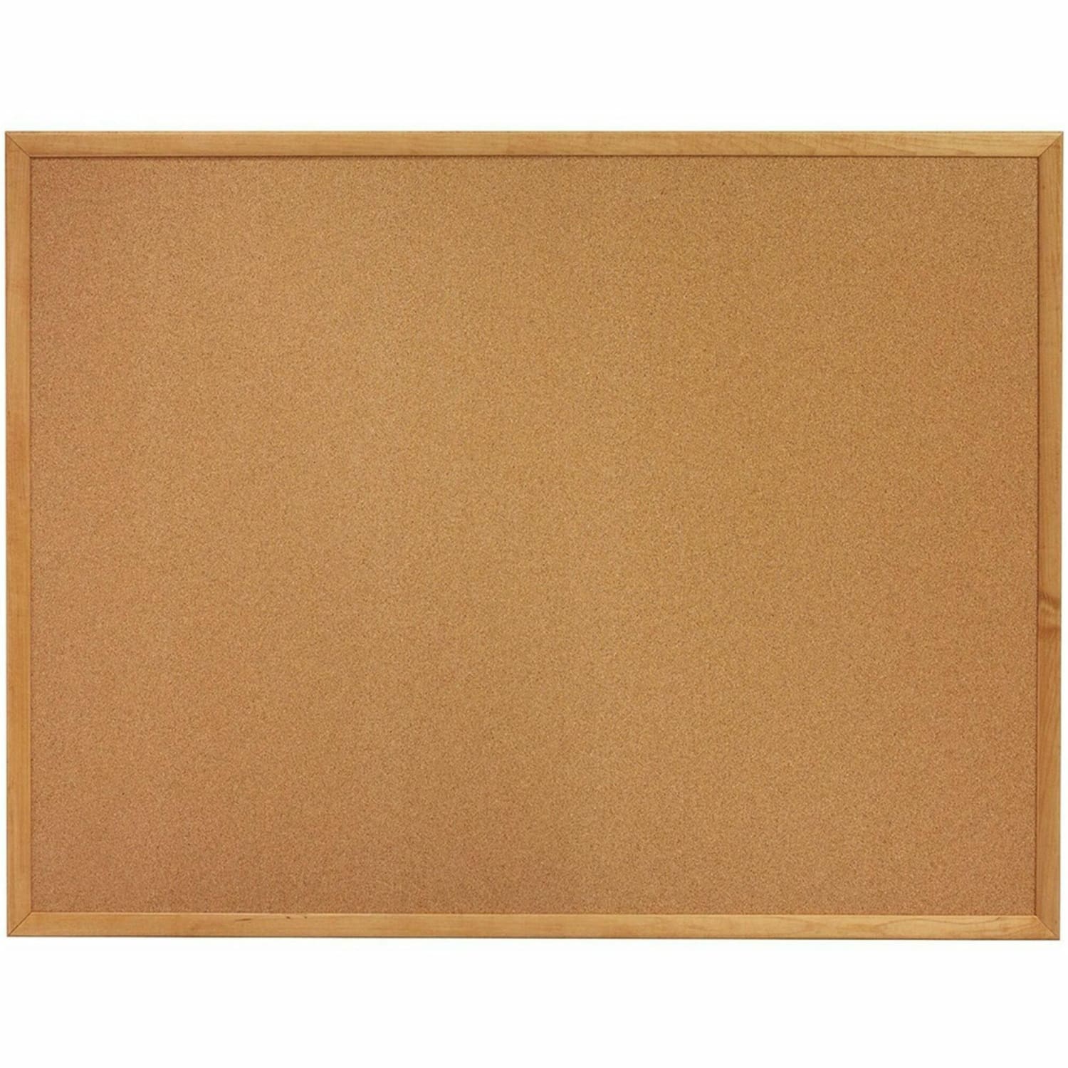 Lorell Wood Frame Cork Board, 24in x 18in, Wood Frame With Oak Finish - Image 3