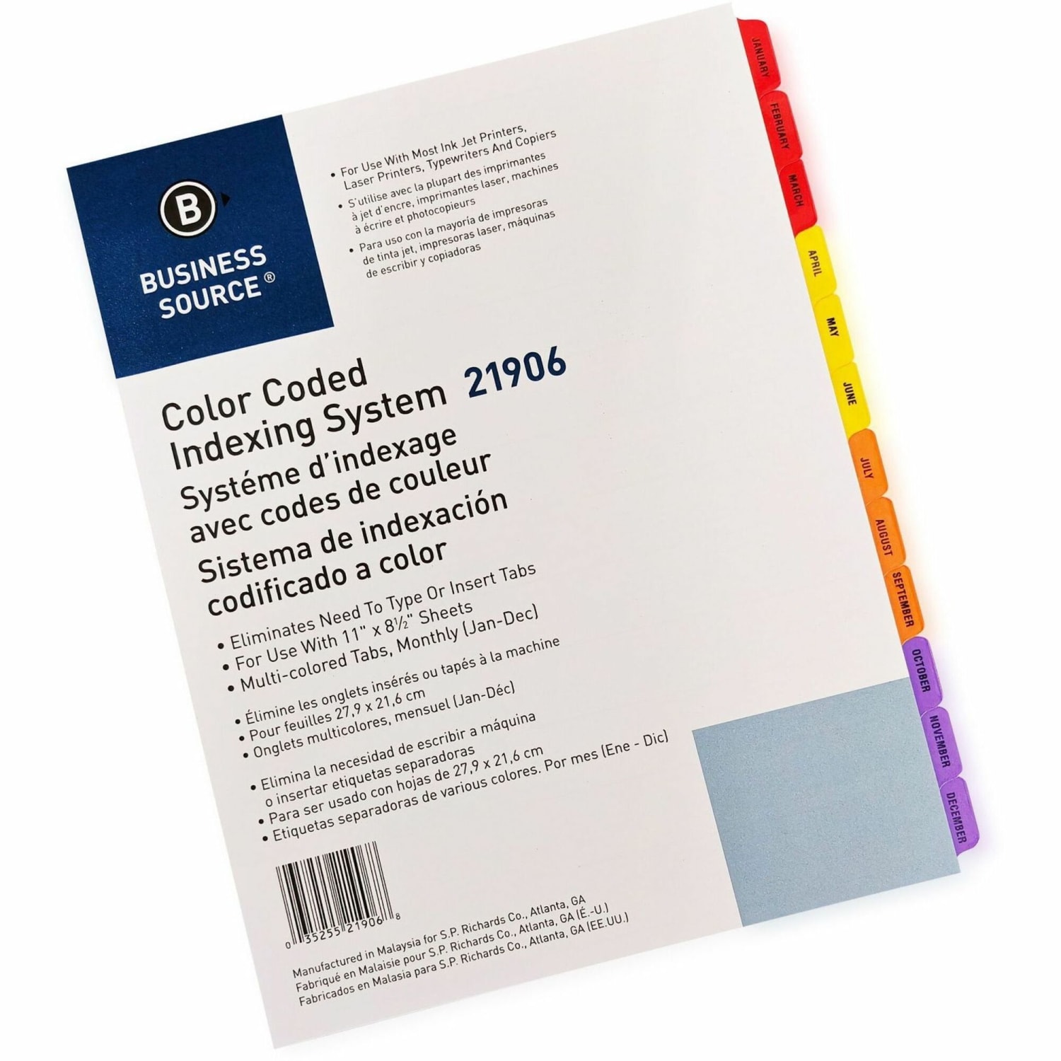 Sparco Jan-Dec Quick Index Dividers, Set of 12 - Image 3