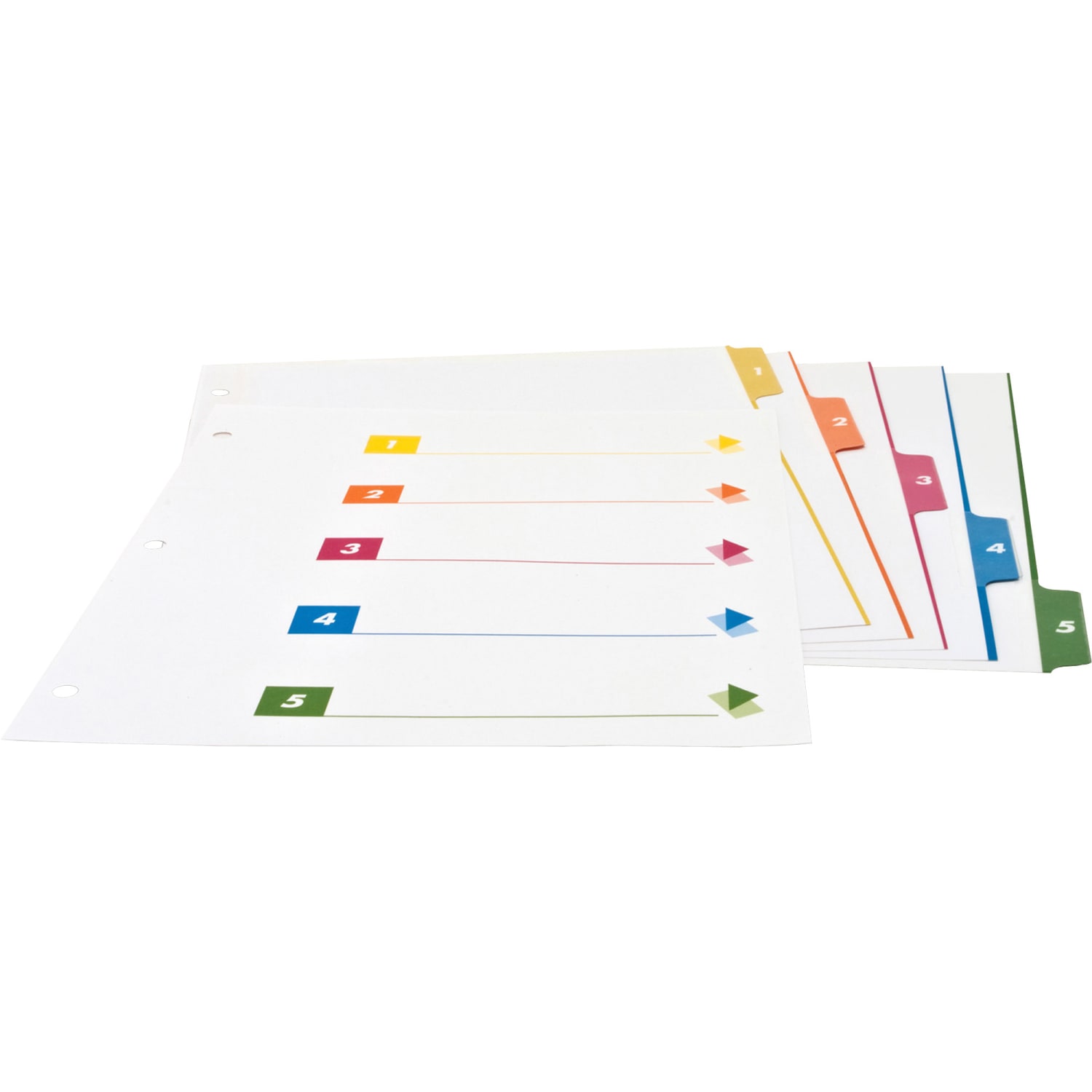 Sparco Quick Index Dividers With Table Of Contents Page, 1-5, Set Of 24 - Image 3