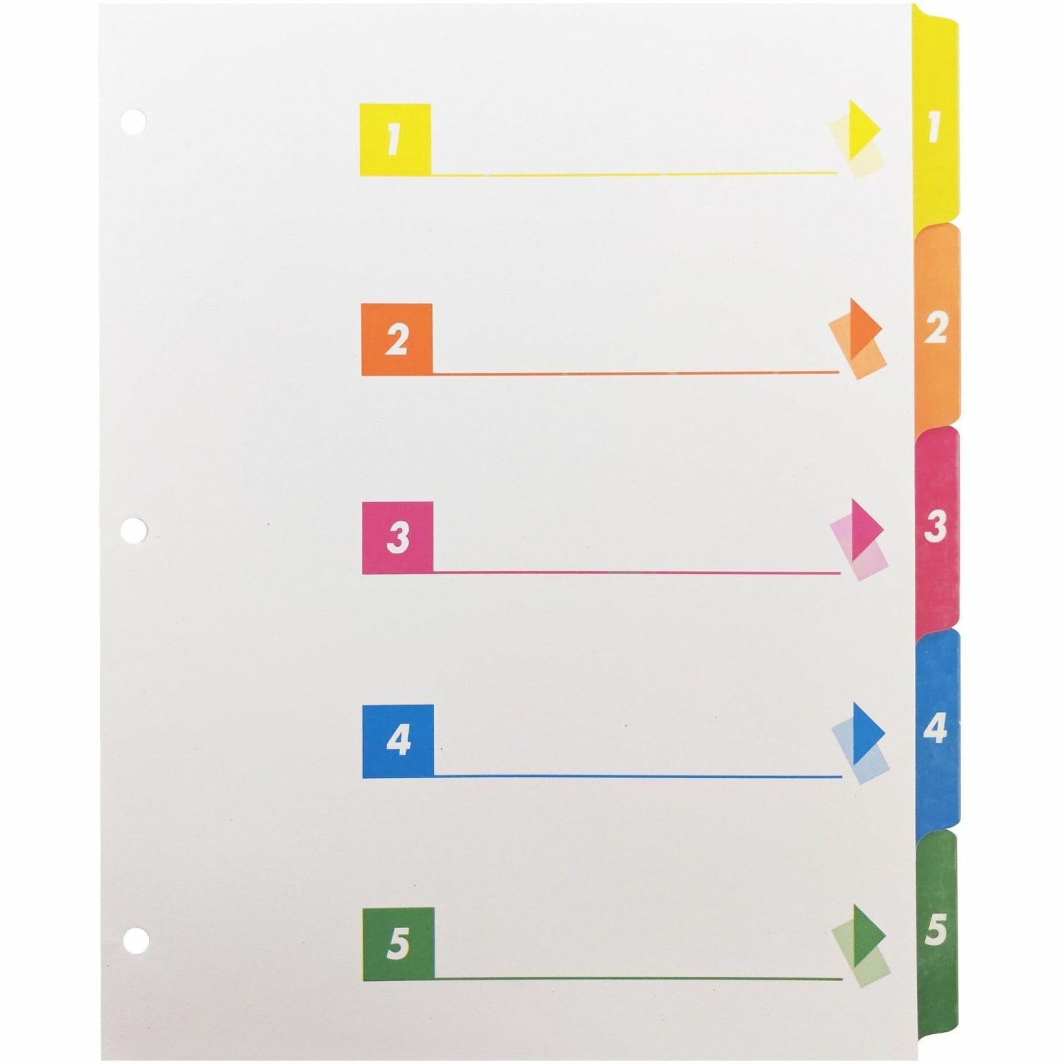 Sparco Quick Index Dividers With Table Of Contents Page, 1-5, Set Of 24 - Image 4