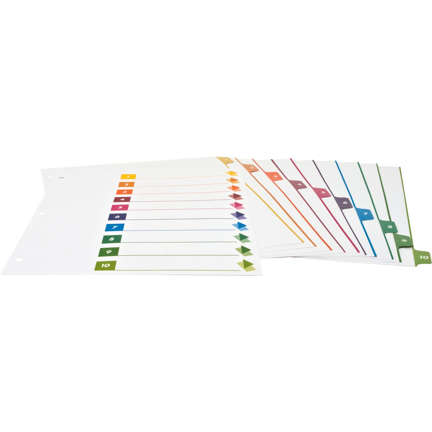 Sparco Quick Index Dividers With Table Of Contents Page, 1-10, Set Of 24 - Image 3