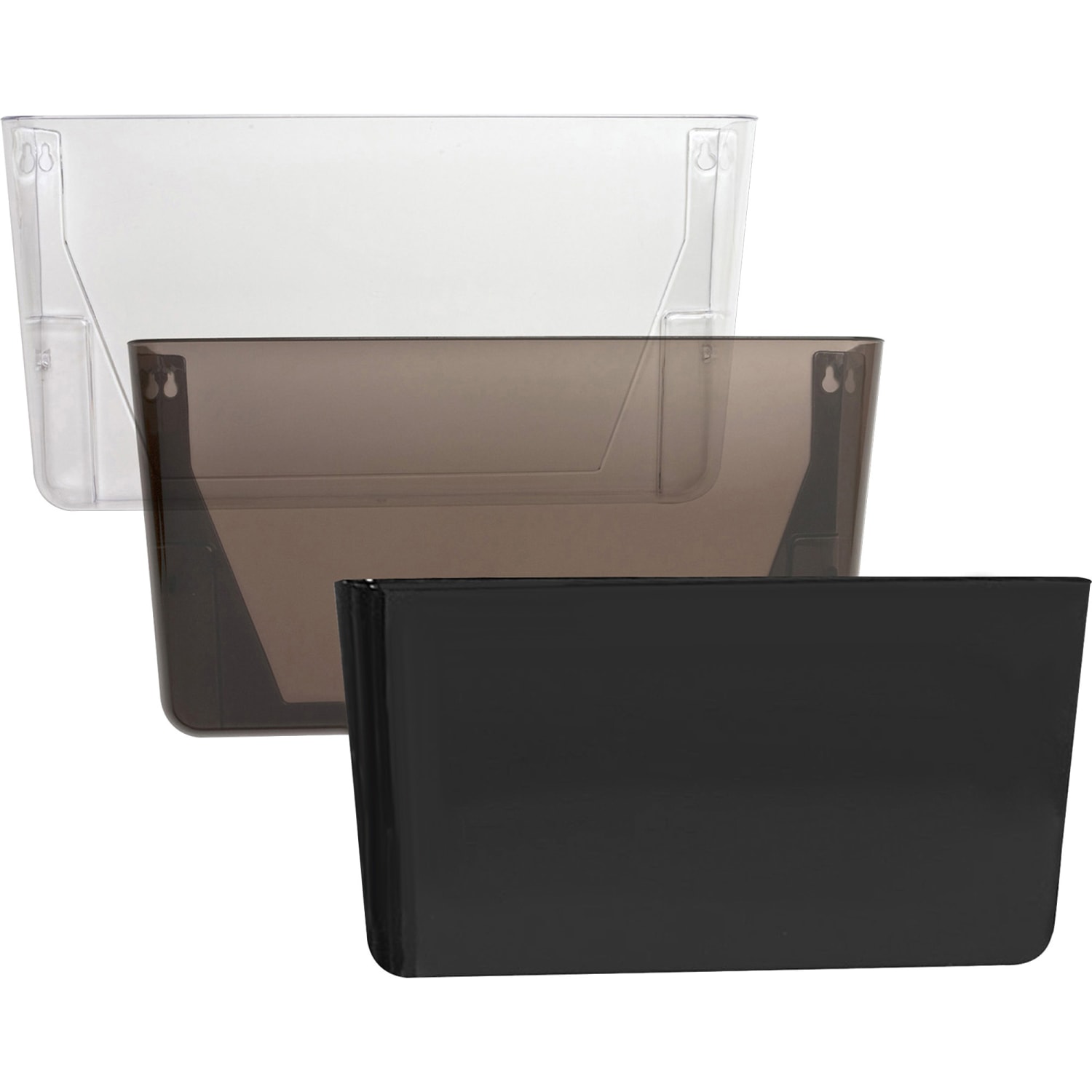 Sparco Stak-A-File Vertical Filing Systems - 14.5in Height x 13.1in Width x 4.3in Depth - Wall Mountable - Black - 3 / Pack - Image 3