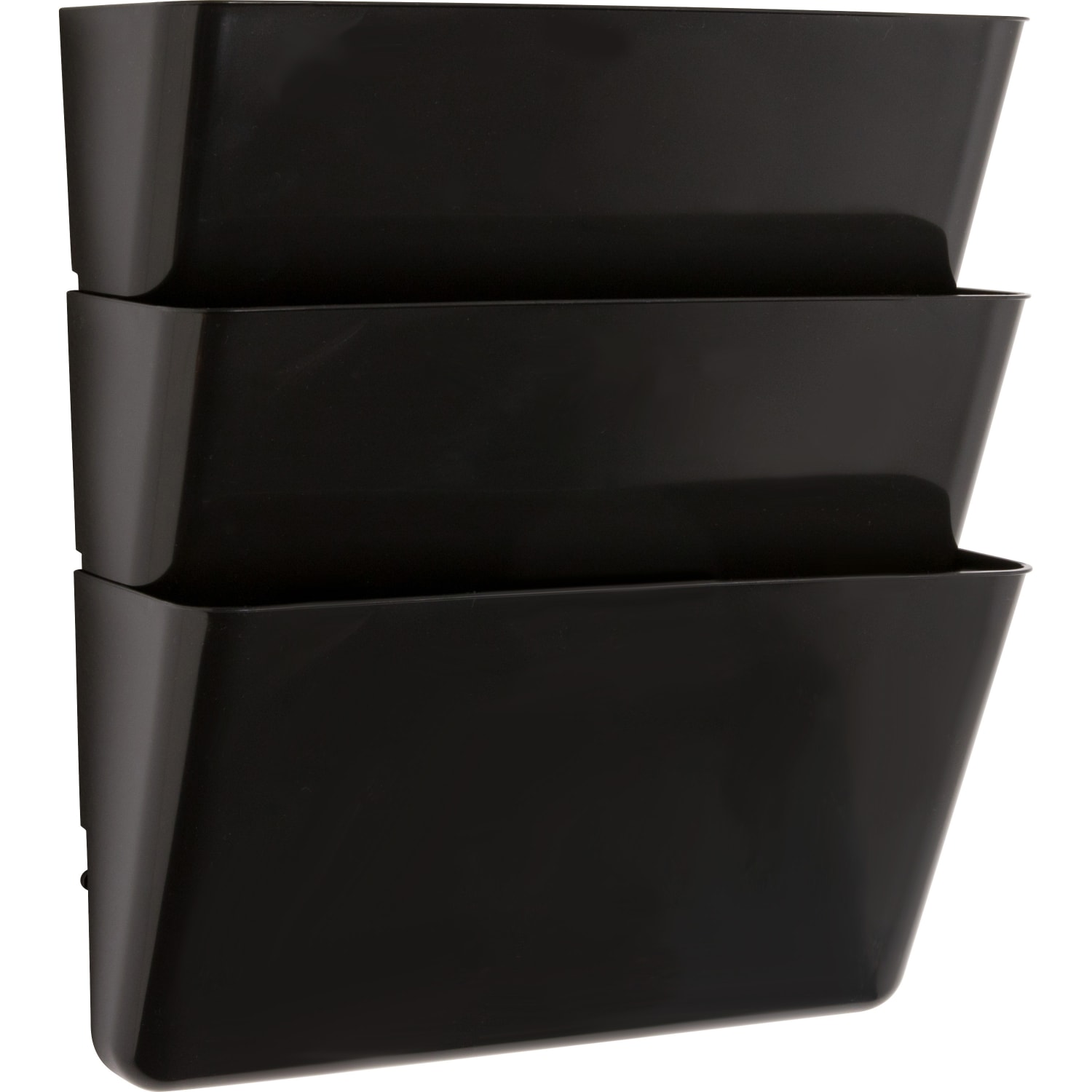Sparco Stak-A-File Vertical Filing Systems - 14.5in Height x 13.1in Width x 4.3in Depth - Wall Mountable - Black - 3 / Pack - Image 4