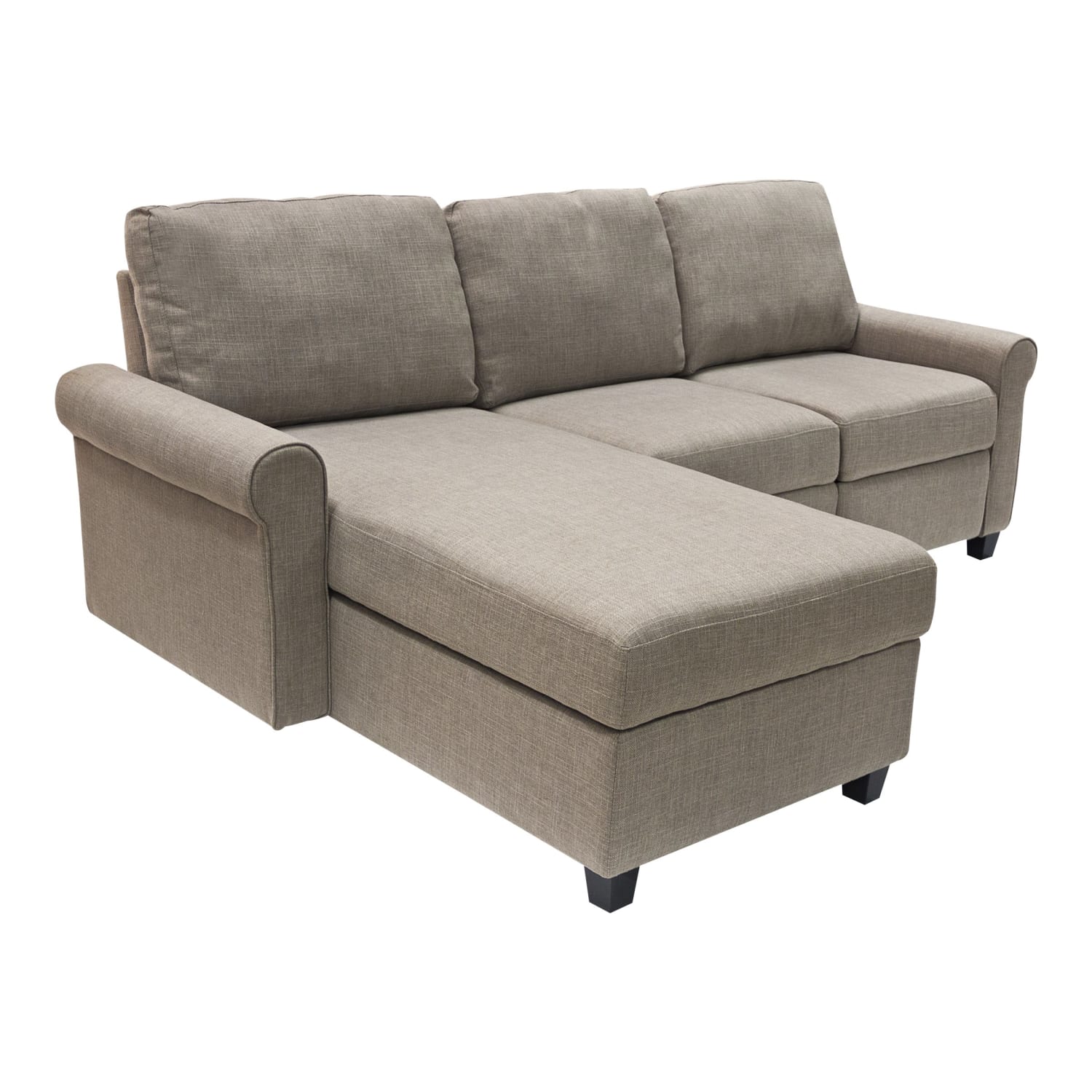 Serta® Copenhagen Reclining Sectional With Storage Chaise, Left, Warm Oatmeal/Espresso - Image 11