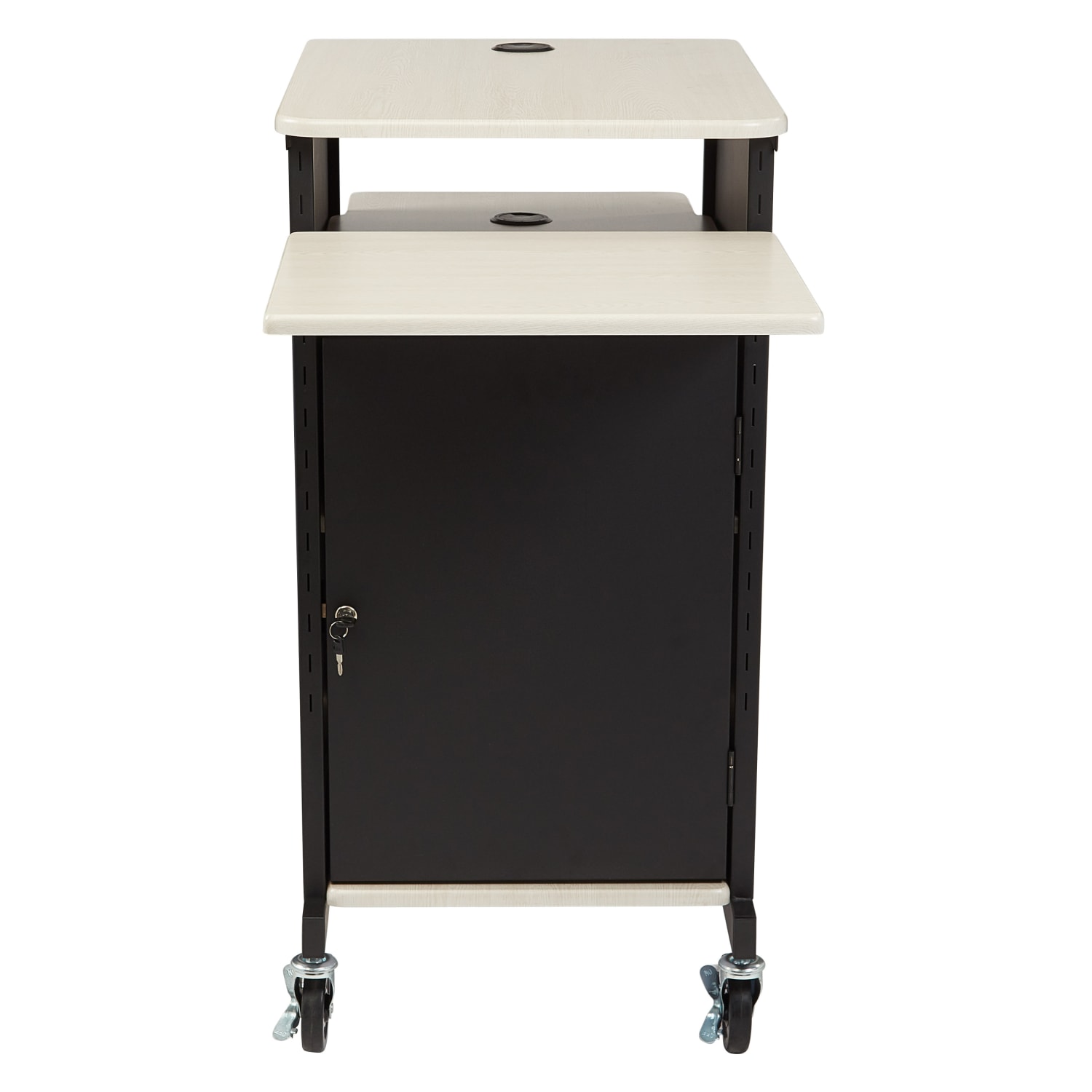 Oklahoma Sound? Jumbo Presentation Cart, Ivory/Black - Image 4