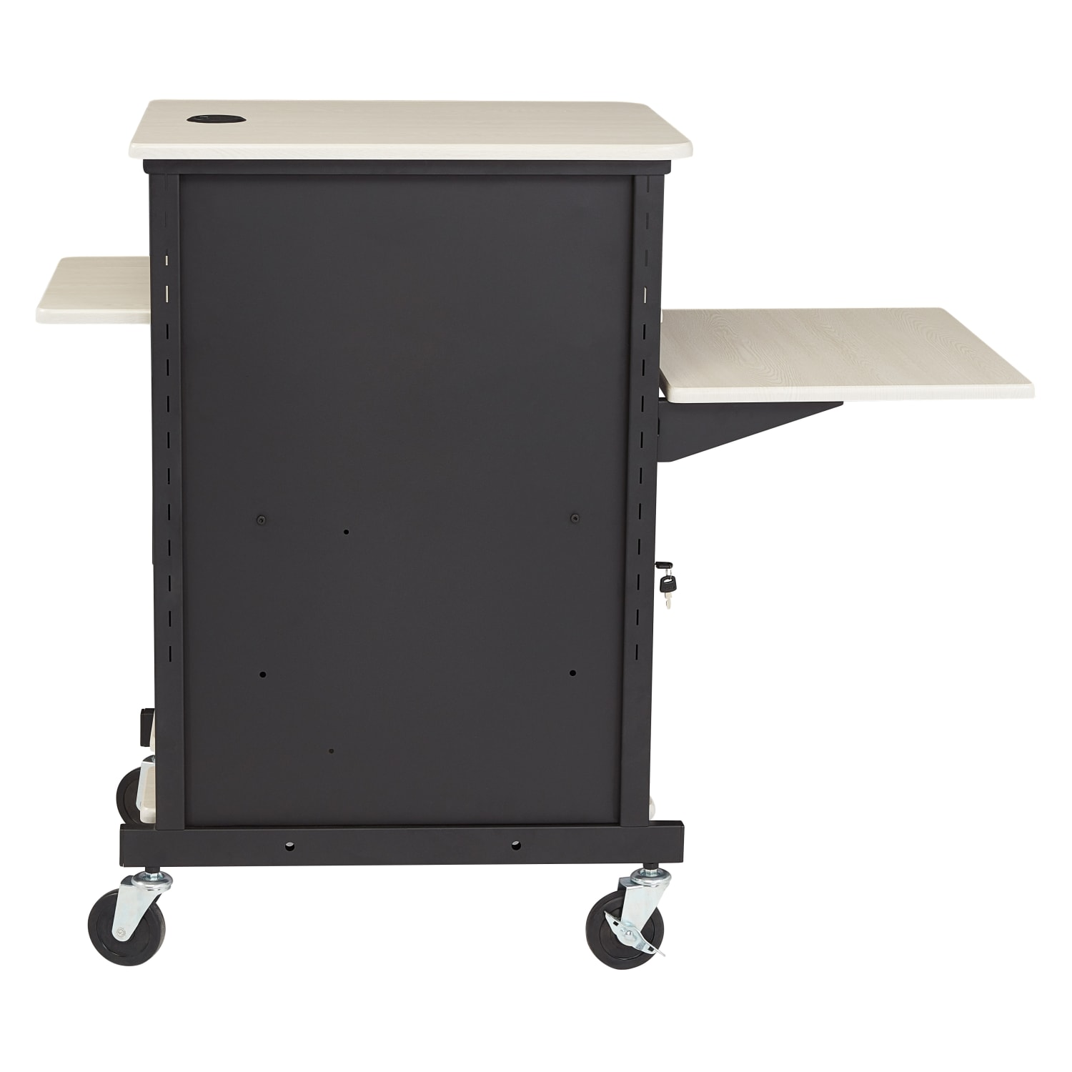 Oklahoma Sound? Jumbo Presentation Cart, Ivory/Black - Image 6