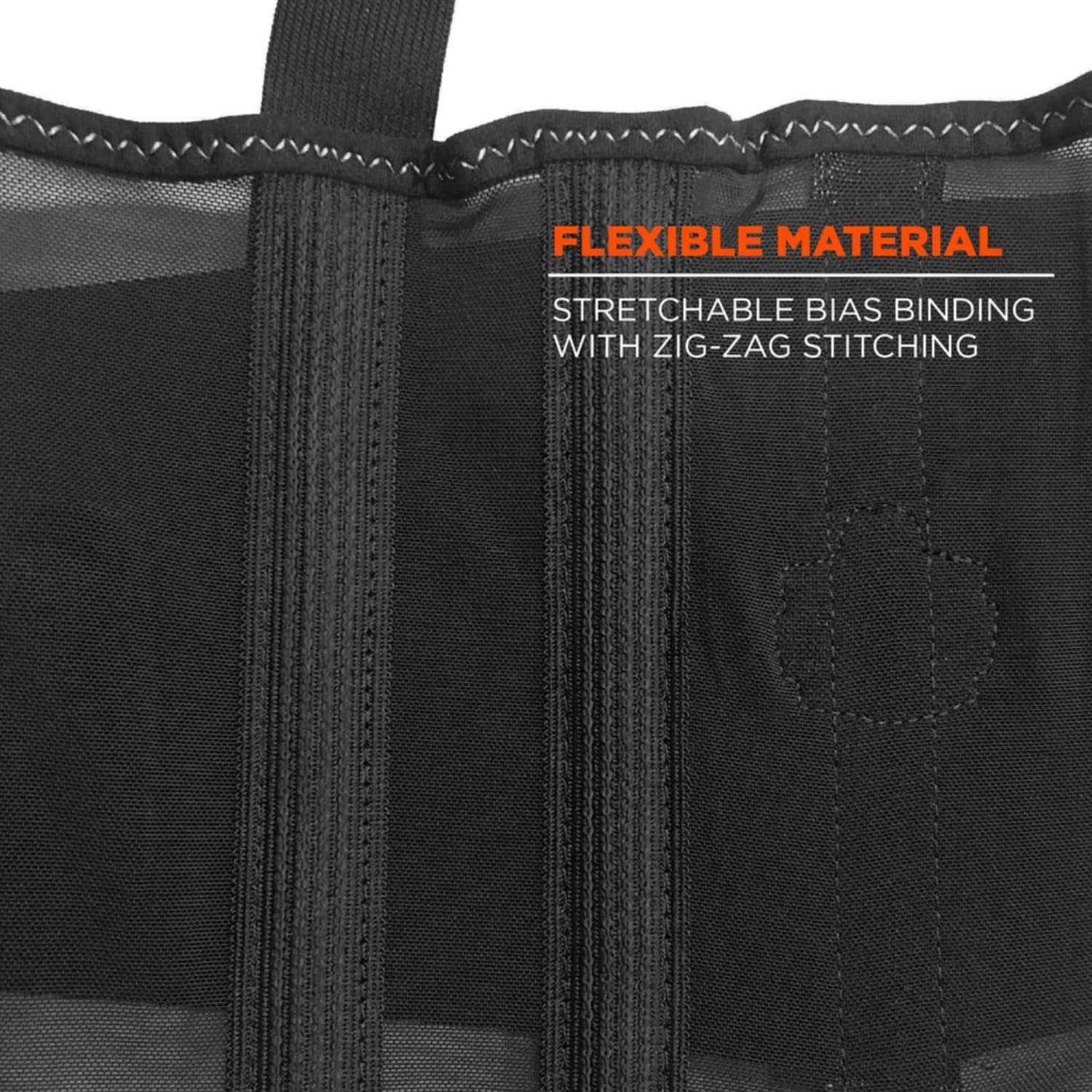 Ergodyne ProFlex 100 Economy Back Support Brace - 30in - 34in Waist Size - Black - 280D Spandex, Rubber, Polypropylene - 1 Each - Image 5