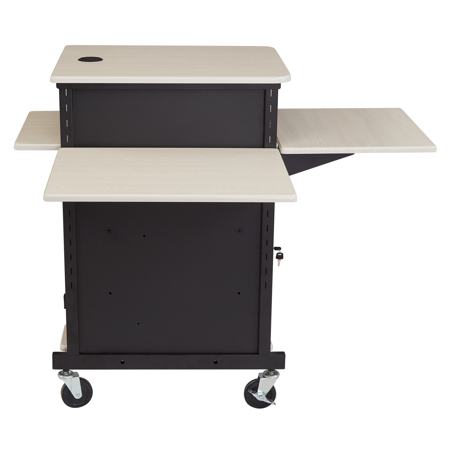 Oklahoma Sound Jumbo Plus Presentation Cart, Ivory/Black - Image 6