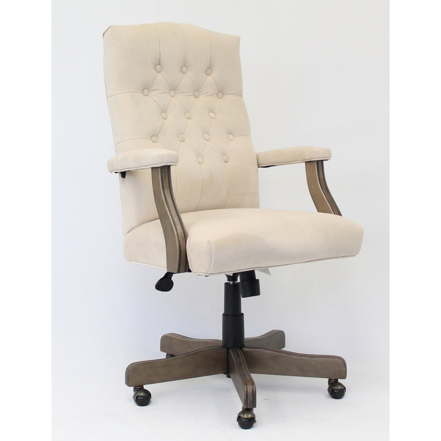 Boss Button-Tufted Ergonomic High-Back Chair, Champagne Velvet - Image 7