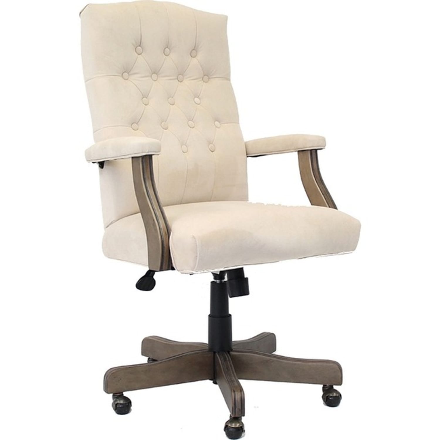Boss Button-Tufted Ergonomic High-Back Chair, Champagne Velvet - Image 9