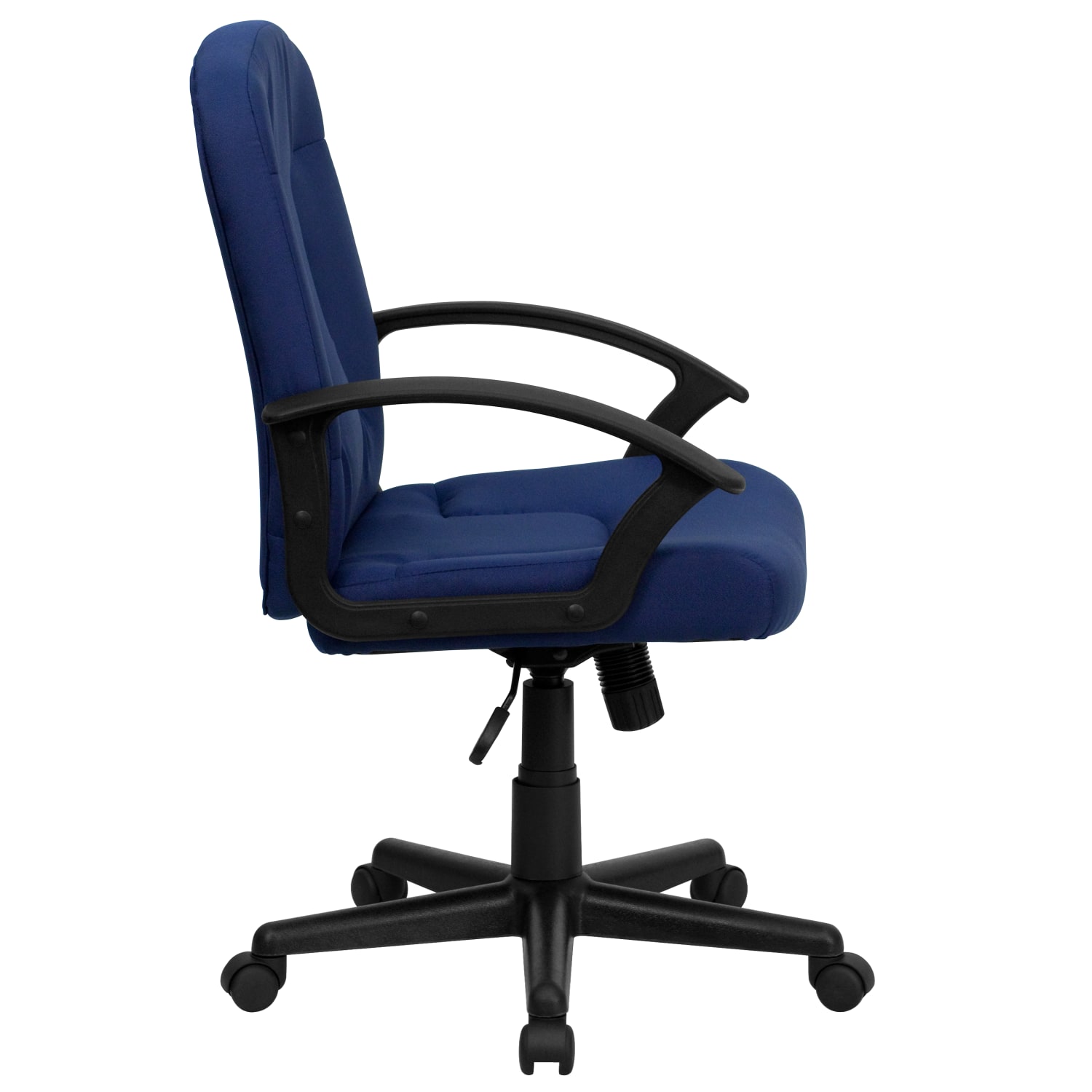 Flash Furniture Fabric MidBack Swivel Chair NavyBlack PopularChairscom Flash Furniture Fabric Mid Back Swivel Chair NavyBlack PopularChairscom