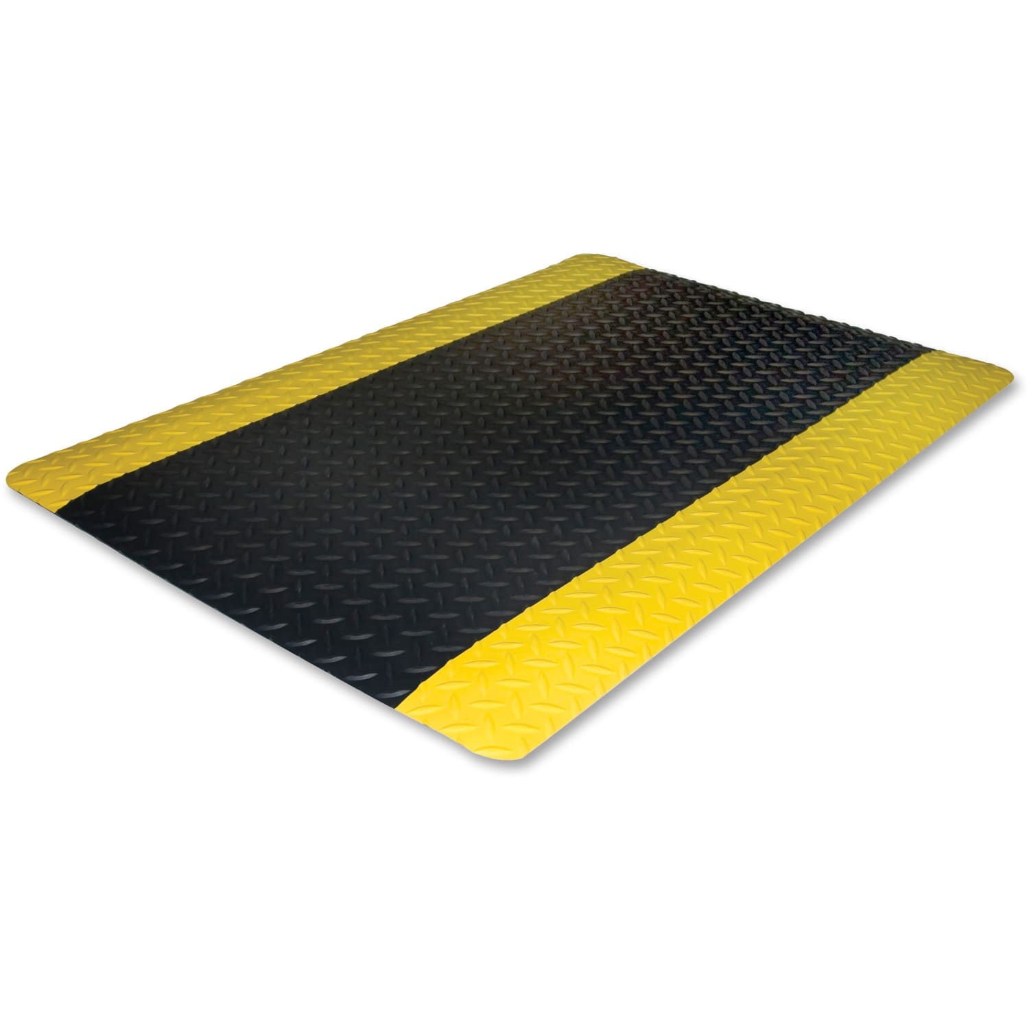 Genuine Joe Safe Step Anti-Fatigue Mat, 2ft x 3ft, Black/Yellow - Image 3